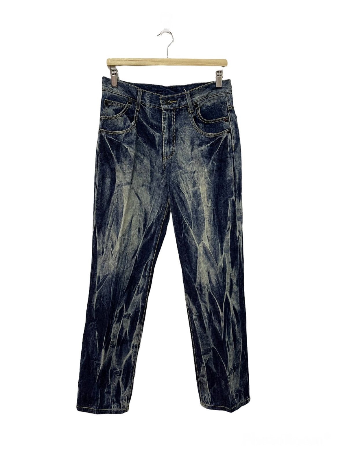 Japanese Brand × Vintage Japanese Design Acid Wash Art Distressed Jeans Size US 32 / EU 48 - 1 Thumbnail
