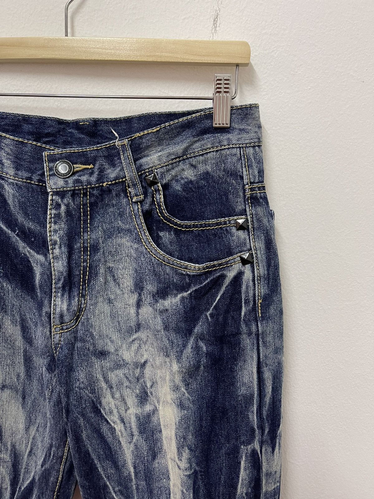 Japanese Brand × Vintage Japanese Design Acid Wash Art Distressed Jeans Size US 32 / EU 48 - 4 Thumbnail