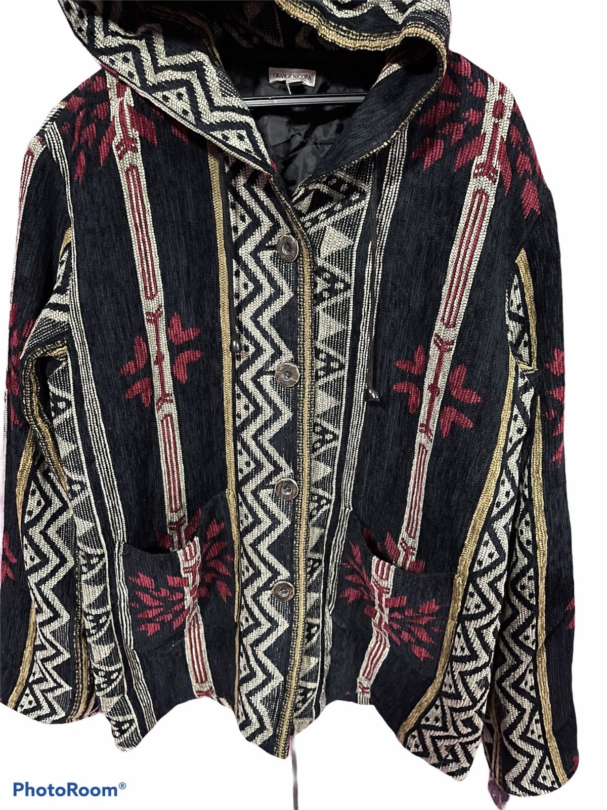 Japanese Brand ORANGE NICORA MULTICOLOUR JACKET HOODED NAVAJO Size US M / EU 48-50 / 2 - 3 Thumbnail