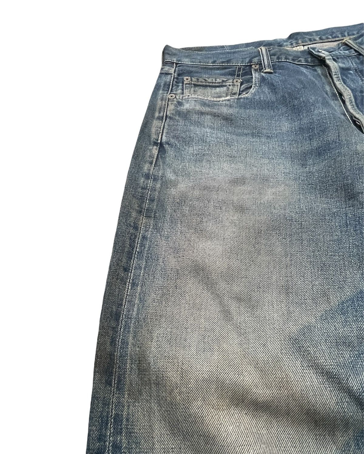 Denime × Vintage Denime Vintage Selvedge Aging & Distressed Denim Size US 33 - 12 Thumbnail