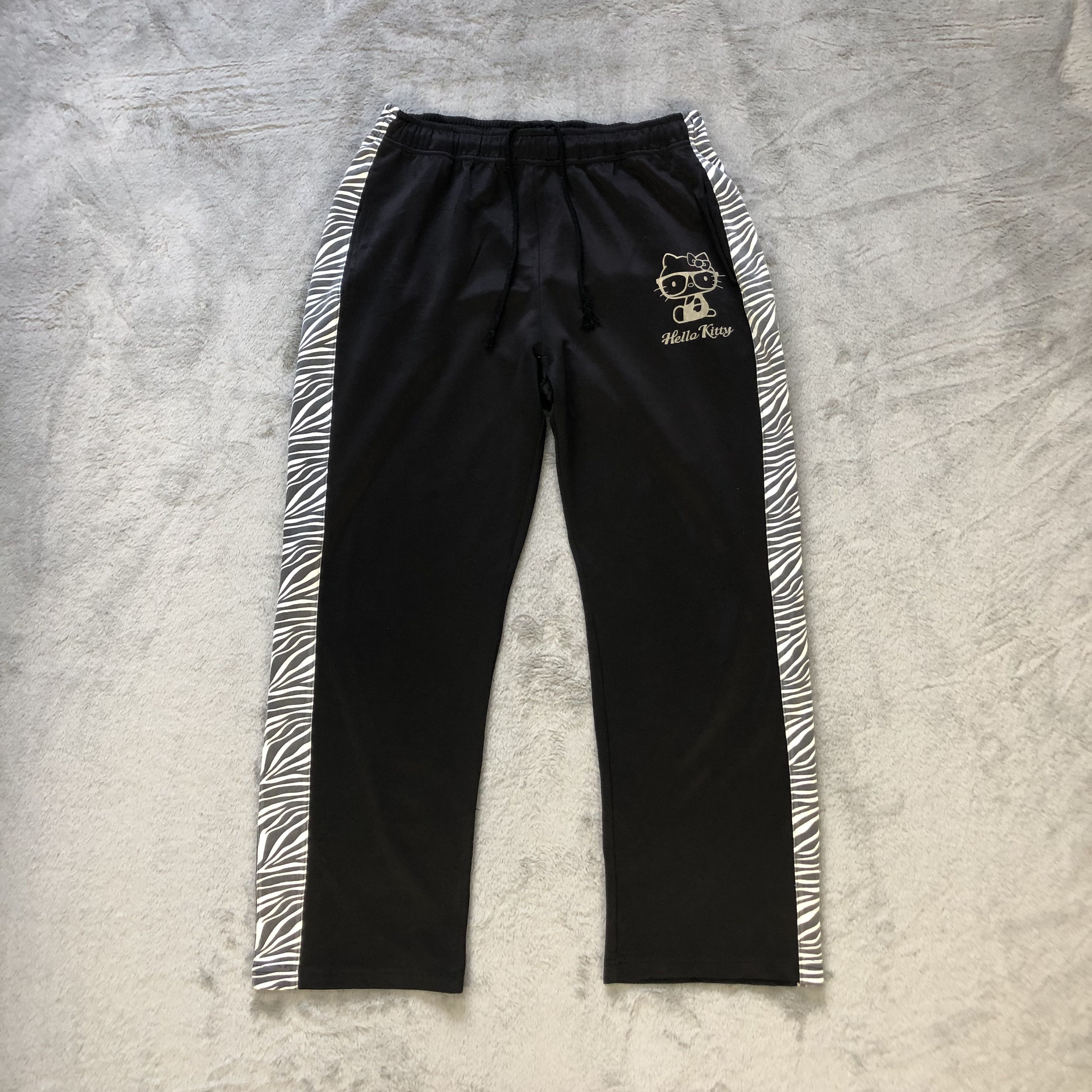 Japanese Brand HELLO KITTY ZEBRA STRIPES TRACK PANTS #6668-79 Size US 34 / EU 50 - 1 Thumbnail