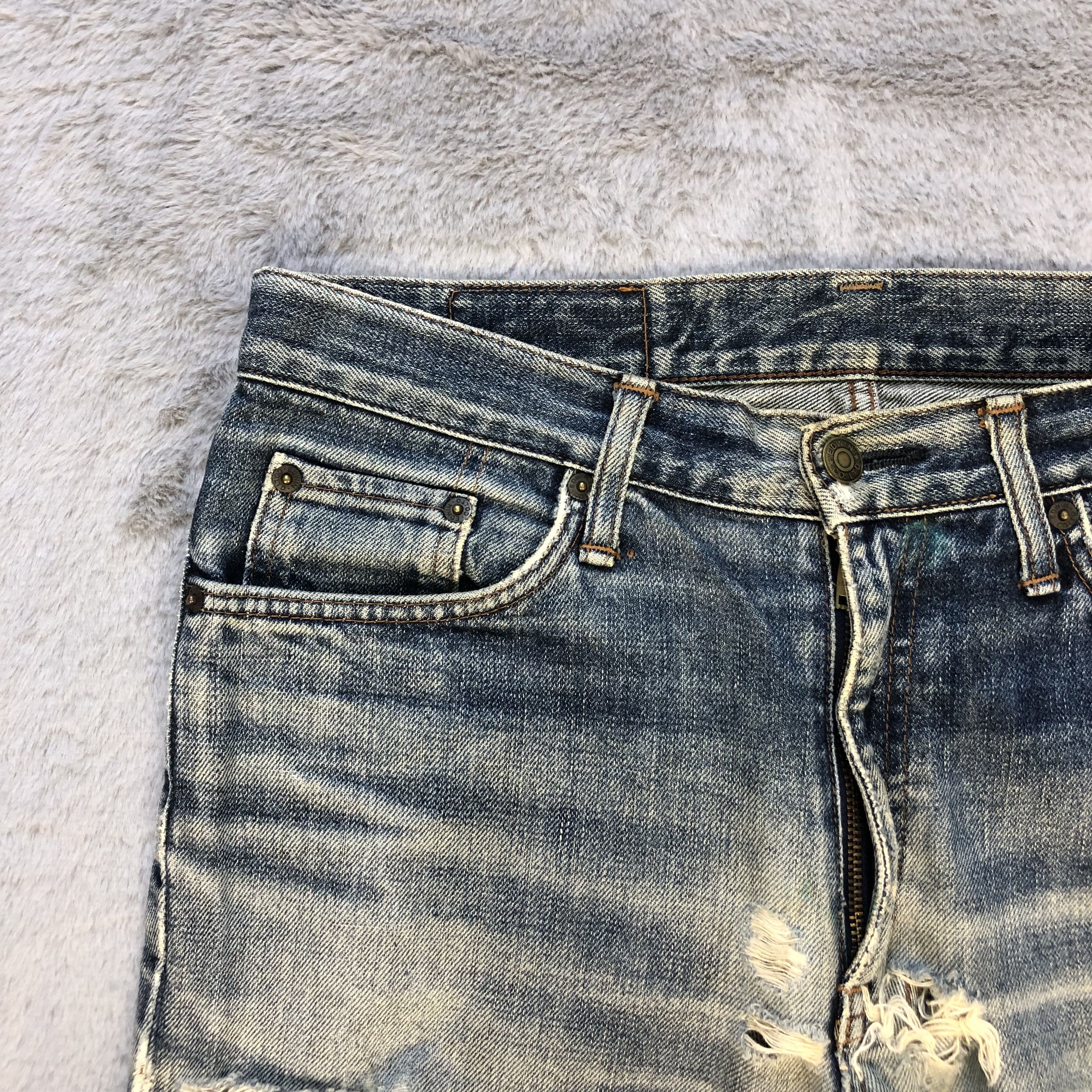 Edwin TRASHED🔥 EDWIN DENIM PANT #6676-79 Size US 31 - 3 Thumbnail