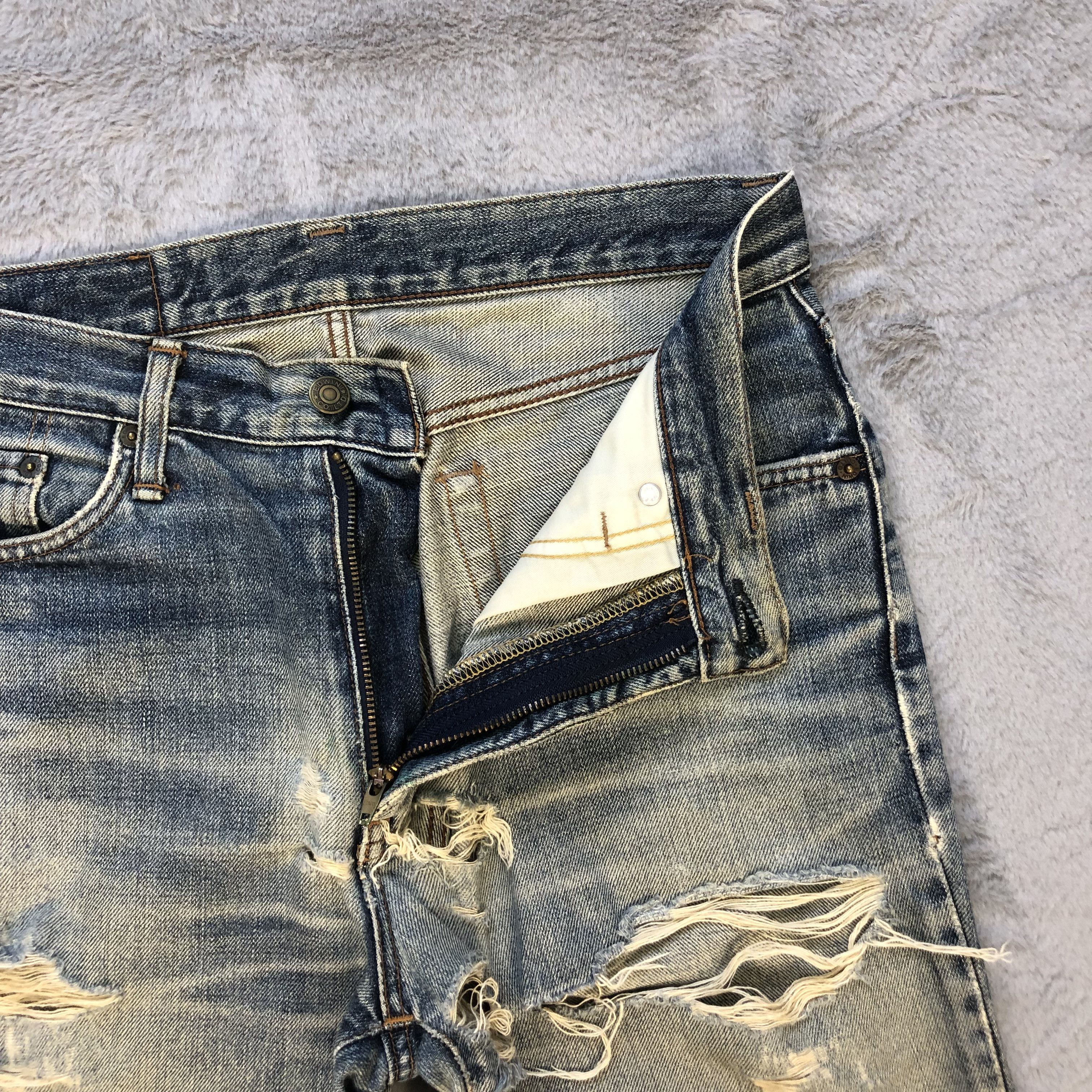 Edwin TRASHED🔥 EDWIN DENIM PANT #6676-79 Size US 31 - 5 Thumbnail