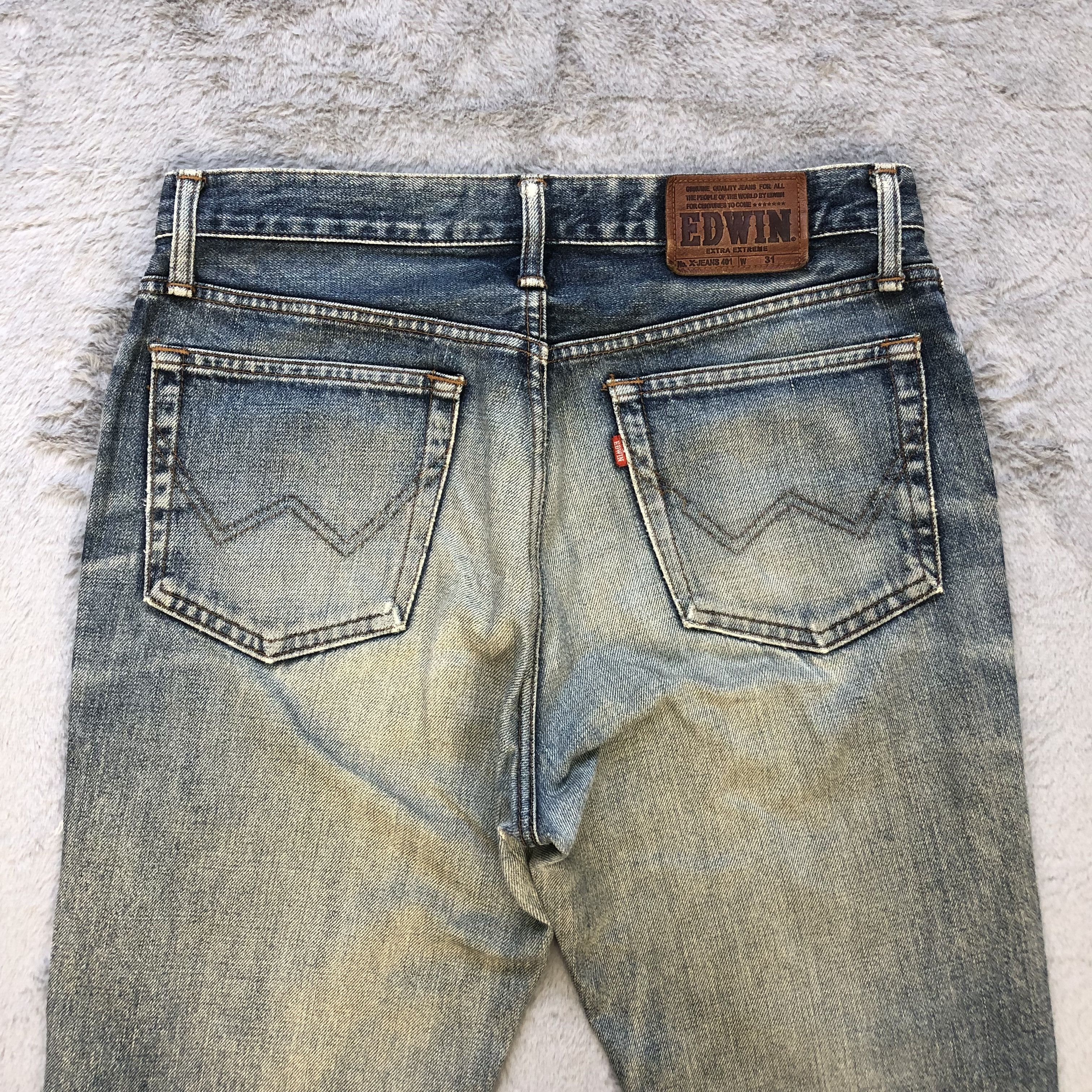 Edwin TRASHED🔥 EDWIN DENIM PANT #6676-79 Size US 31 - 12 Thumbnail