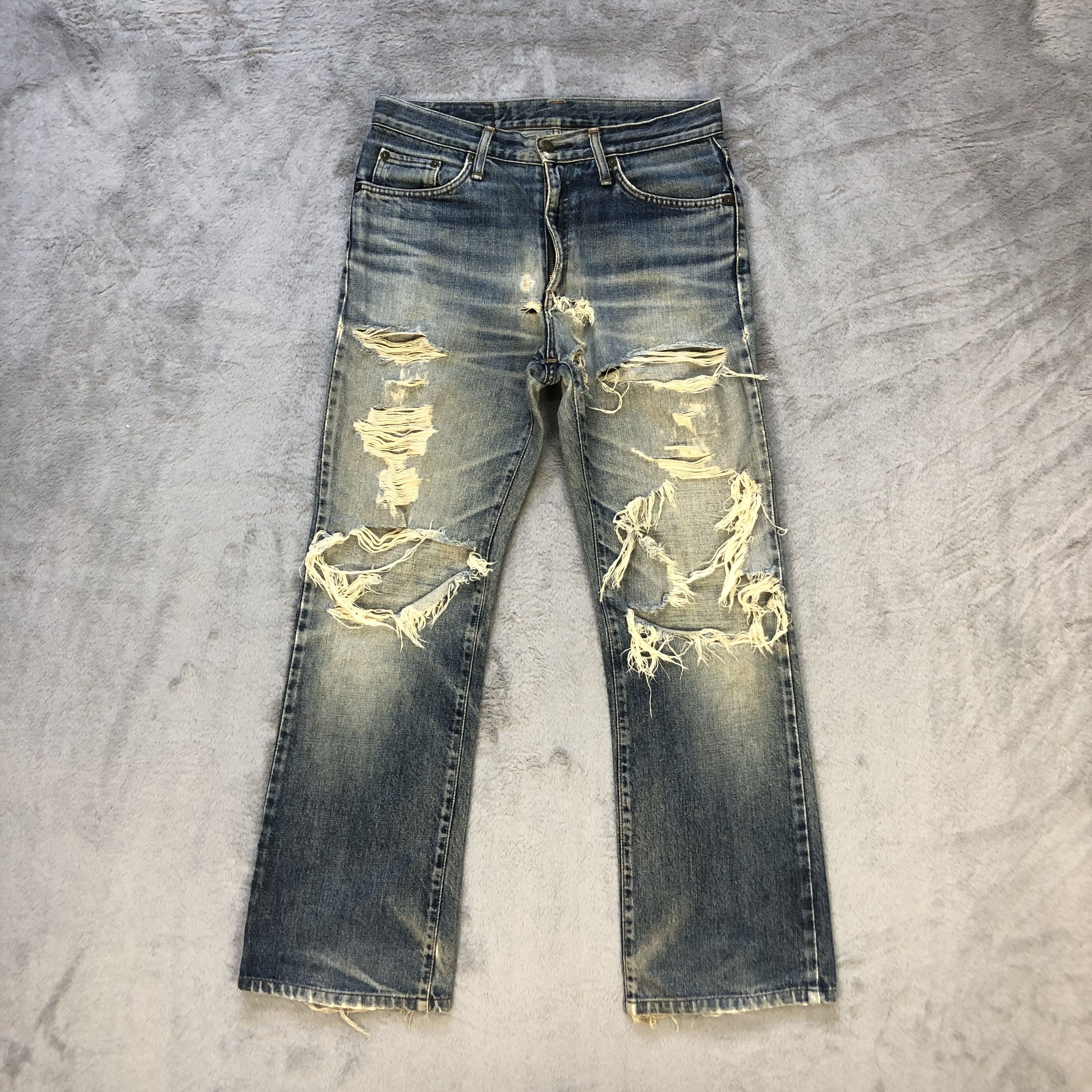 Edwin TRASHED🔥 EDWIN DENIM PANT #6676-79 Size US 31 - 1 Thumbnail