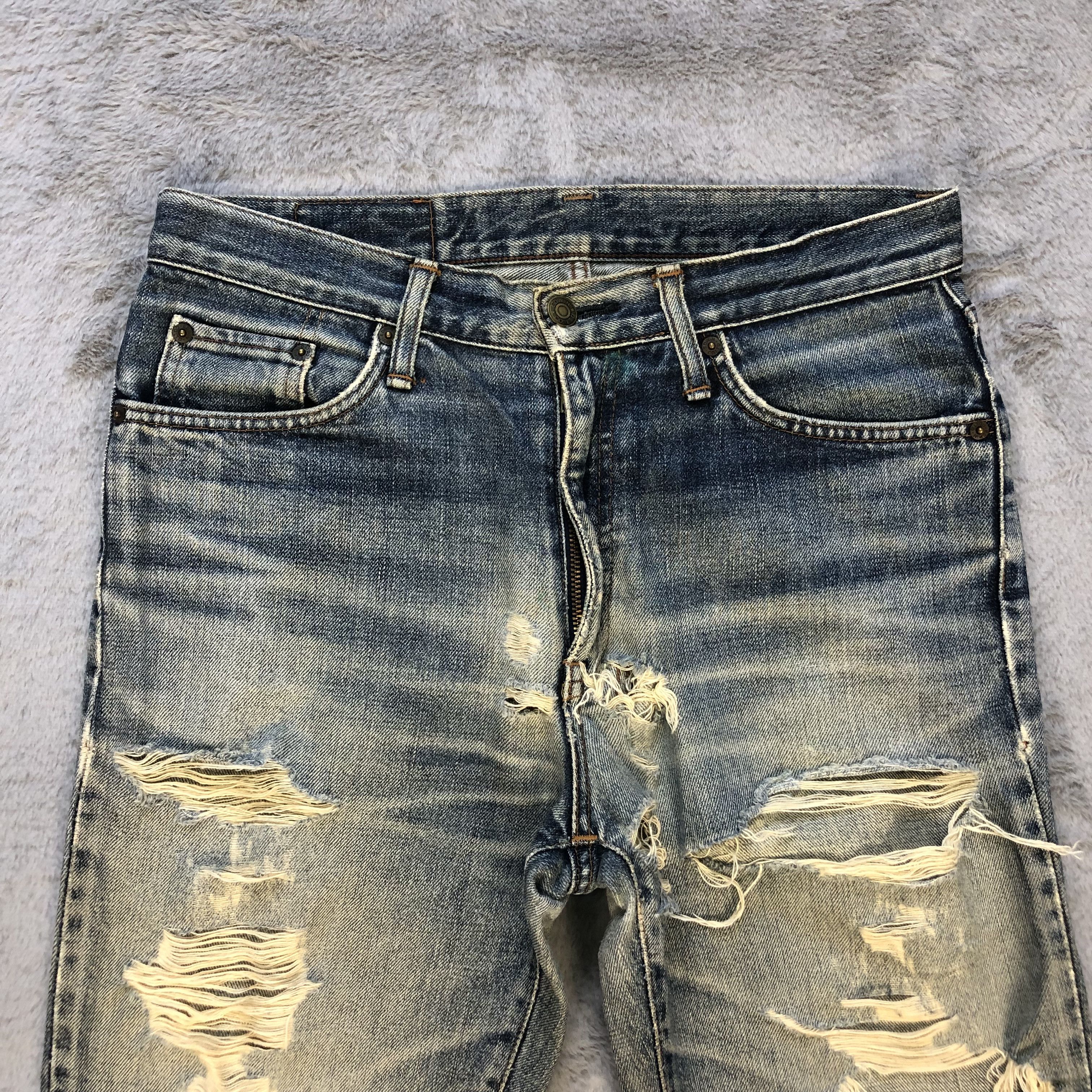 Edwin TRASHED🔥 EDWIN DENIM PANT #6676-79 Size US 31 - 2 Thumbnail
