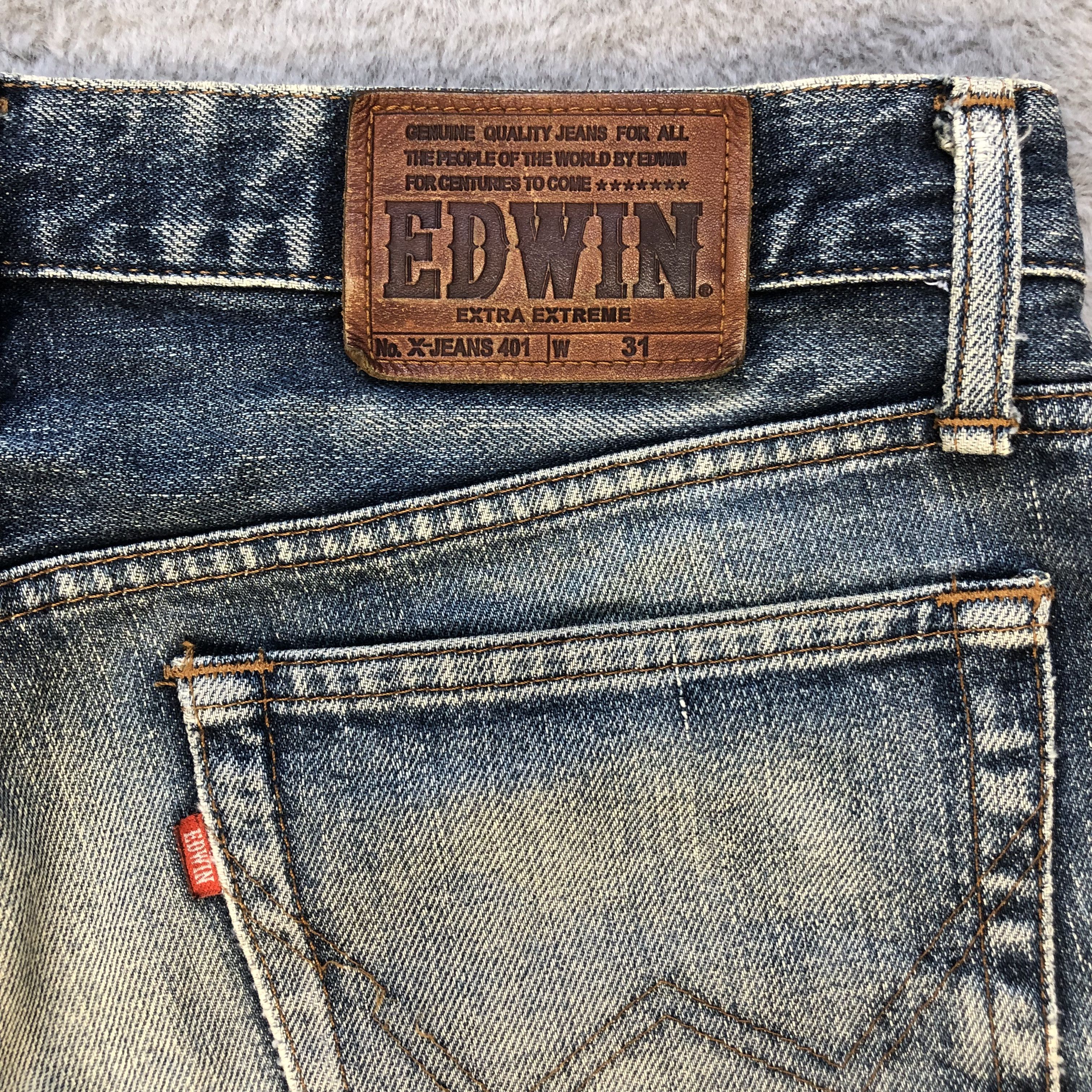Edwin TRASHED🔥 EDWIN DENIM PANT #6676-79 Size US 31 - 13 Thumbnail