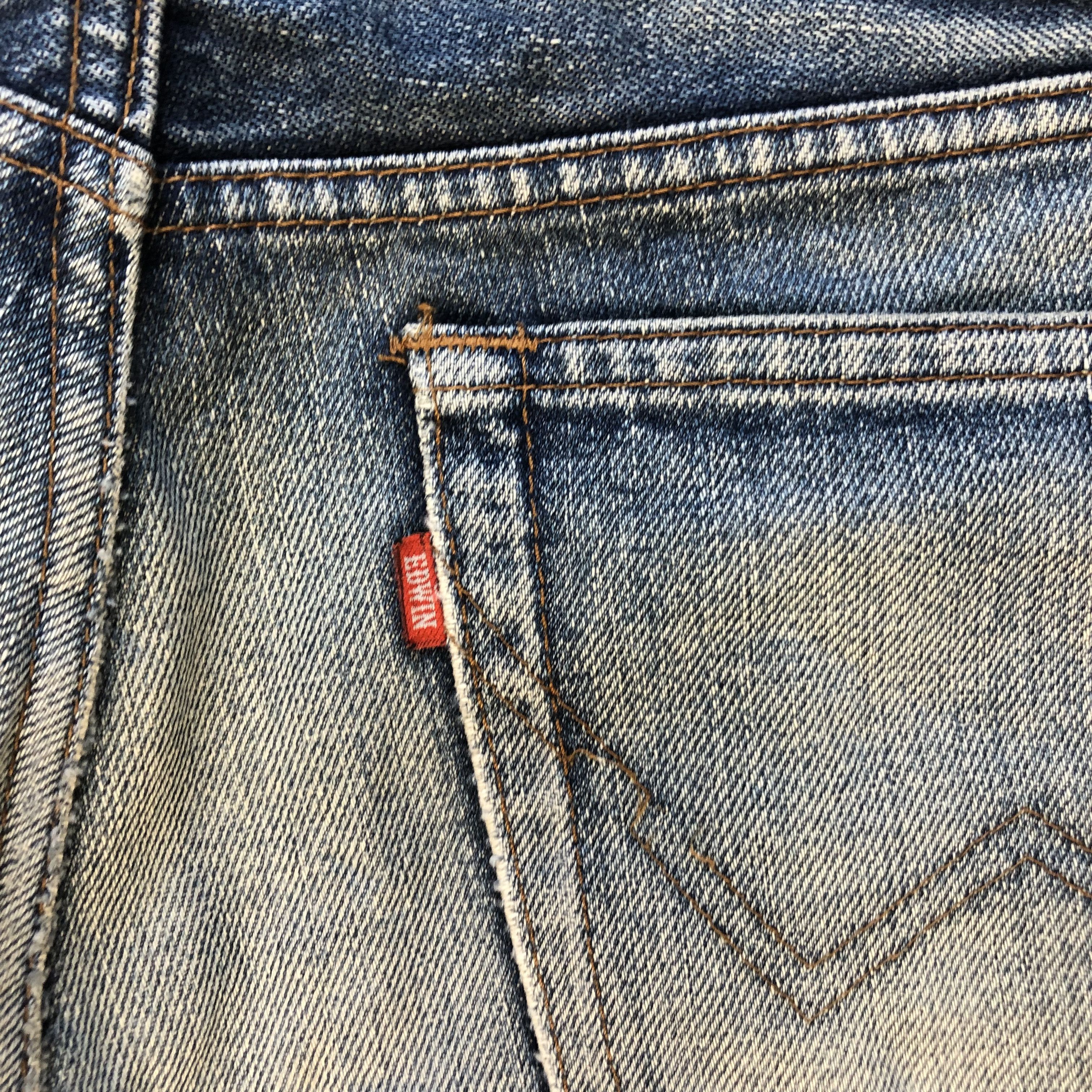 Edwin TRASHED🔥 EDWIN DENIM PANT #6676-79 Size US 31 - 14 Thumbnail