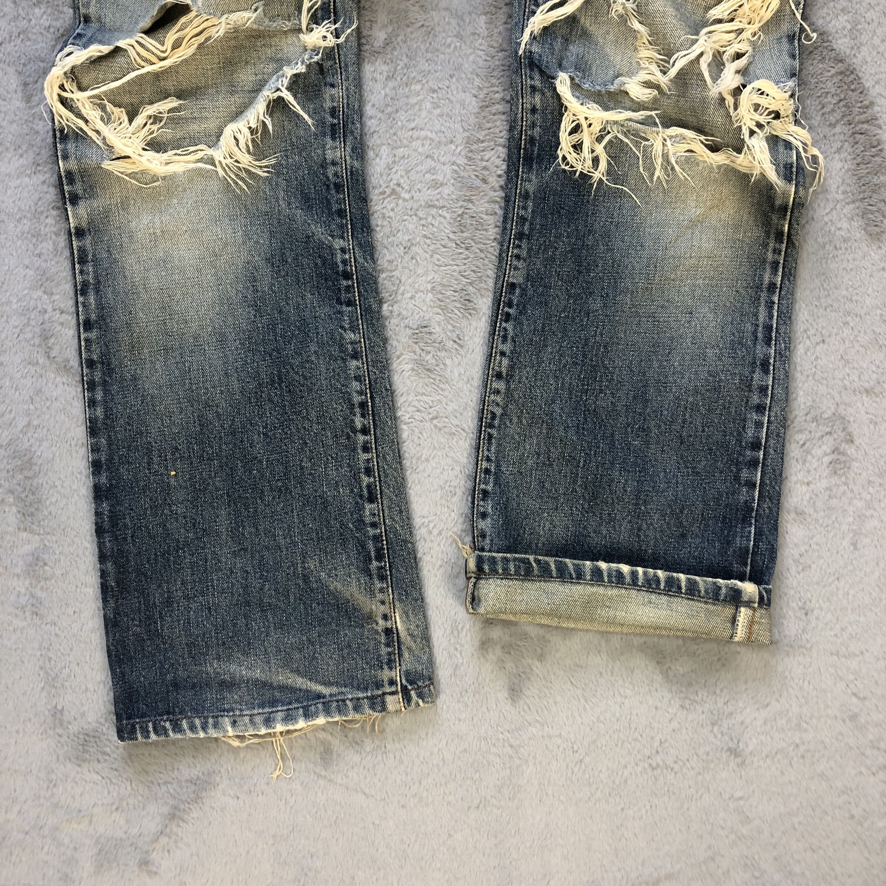 Edwin TRASHED🔥 EDWIN DENIM PANT #6676-79 Size US 31 - 8 Thumbnail