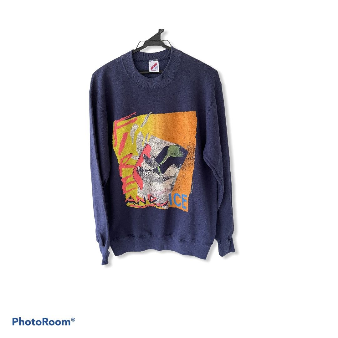 Vintage VINTAGE FIRE AND ICE BLUE SWEATSHIRT USA Size US L / EU 52-54 / 3 - 1 Thumbnail