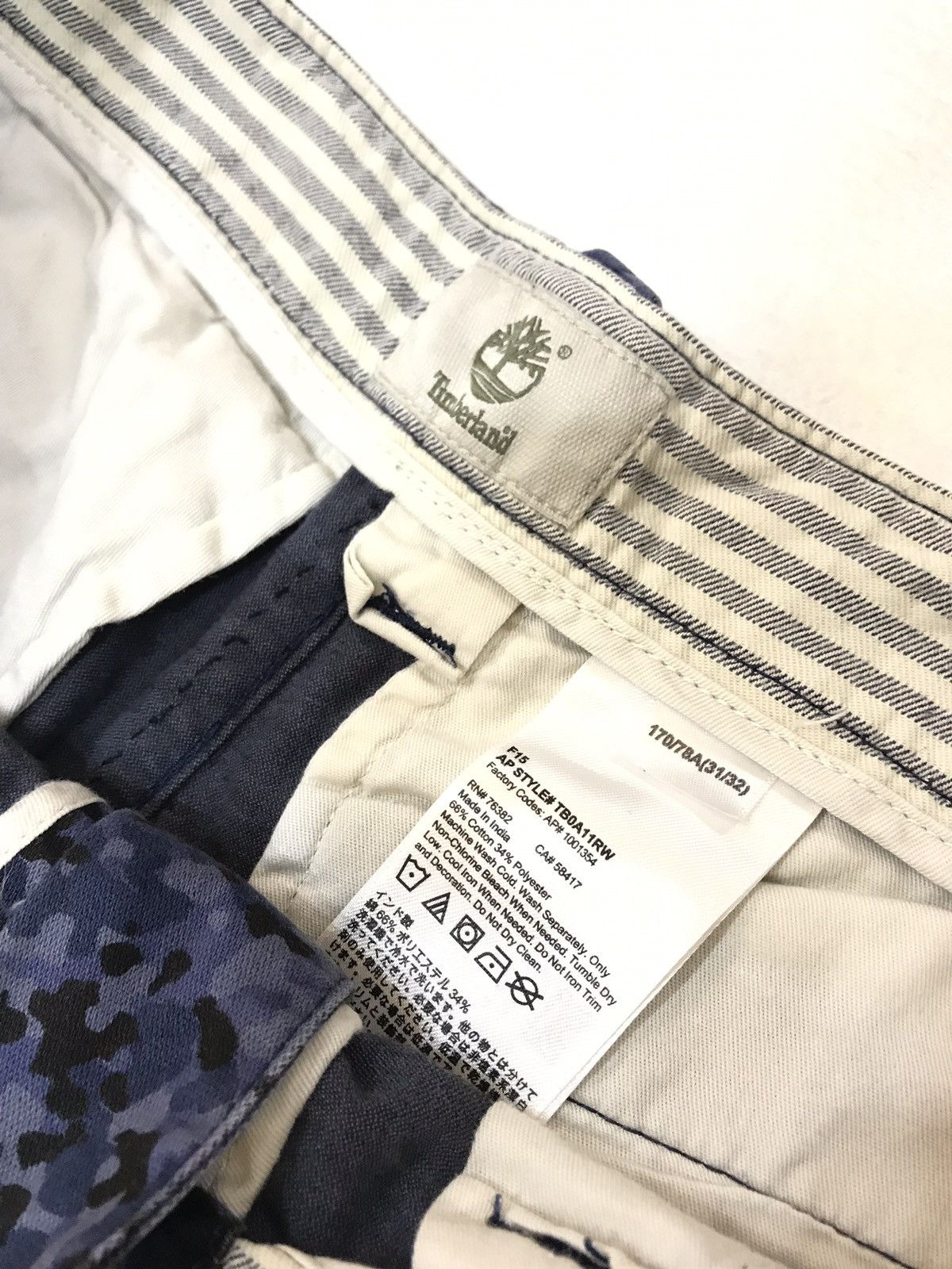 Timberland × Vintage TIMBERLAND BLUE CAMO CAMOURFLAGE CARGO PANTS Size US 31 - 3 Thumbnail