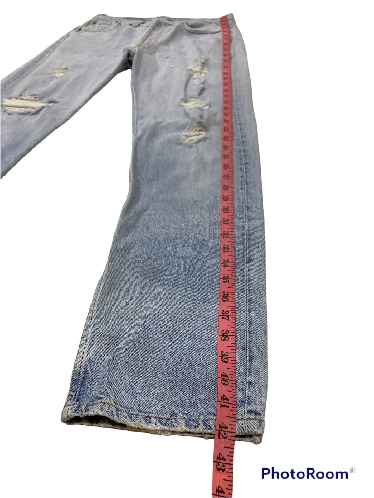 Levi's VINTAGE 1989-1992 LEVI'S 501 DISTRESSED TRASHED JEANS Size US 33 - 3 Thumbnail