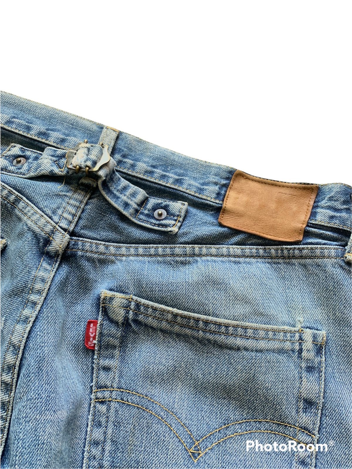 Levi's LEVI'S 702XX SELVEDGE BUCKLE BUTTON FLY JEANS DENIM REPRO Size US 32 / EU 48 - 3 Thumbnail