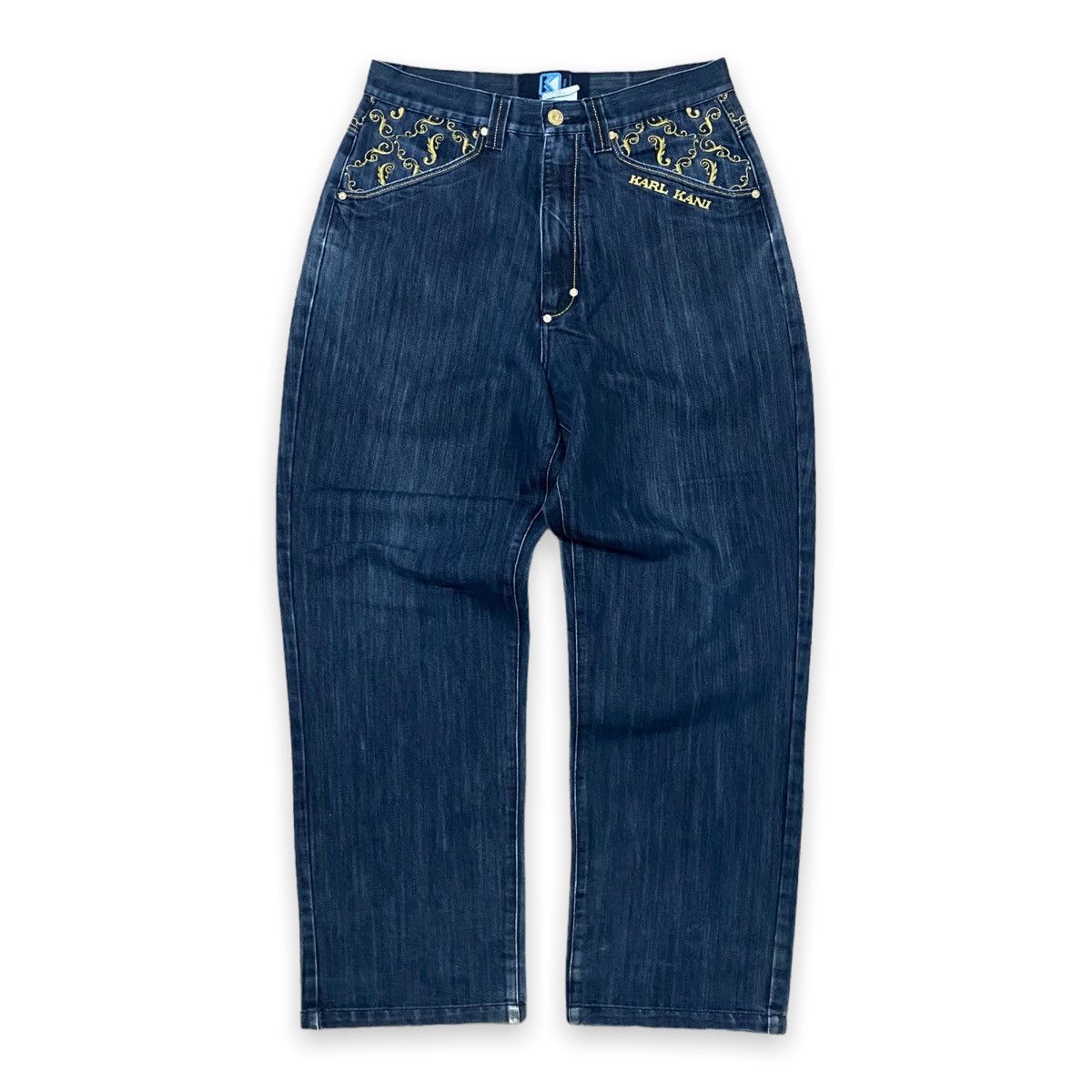 Karl Kani × Vintage Rare Vintage 90s Karl Kani Denim Baggy Jeans Size US 32 / EU 48 - 2 Thumbnail