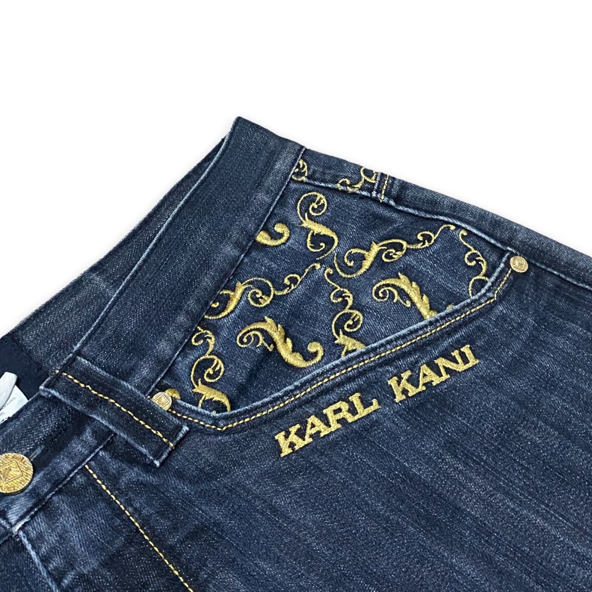 Karl Kani × Vintage Rare Vintage 90s Karl Kani Denim Baggy Jeans Size US 32 / EU 48 - 7 Thumbnail