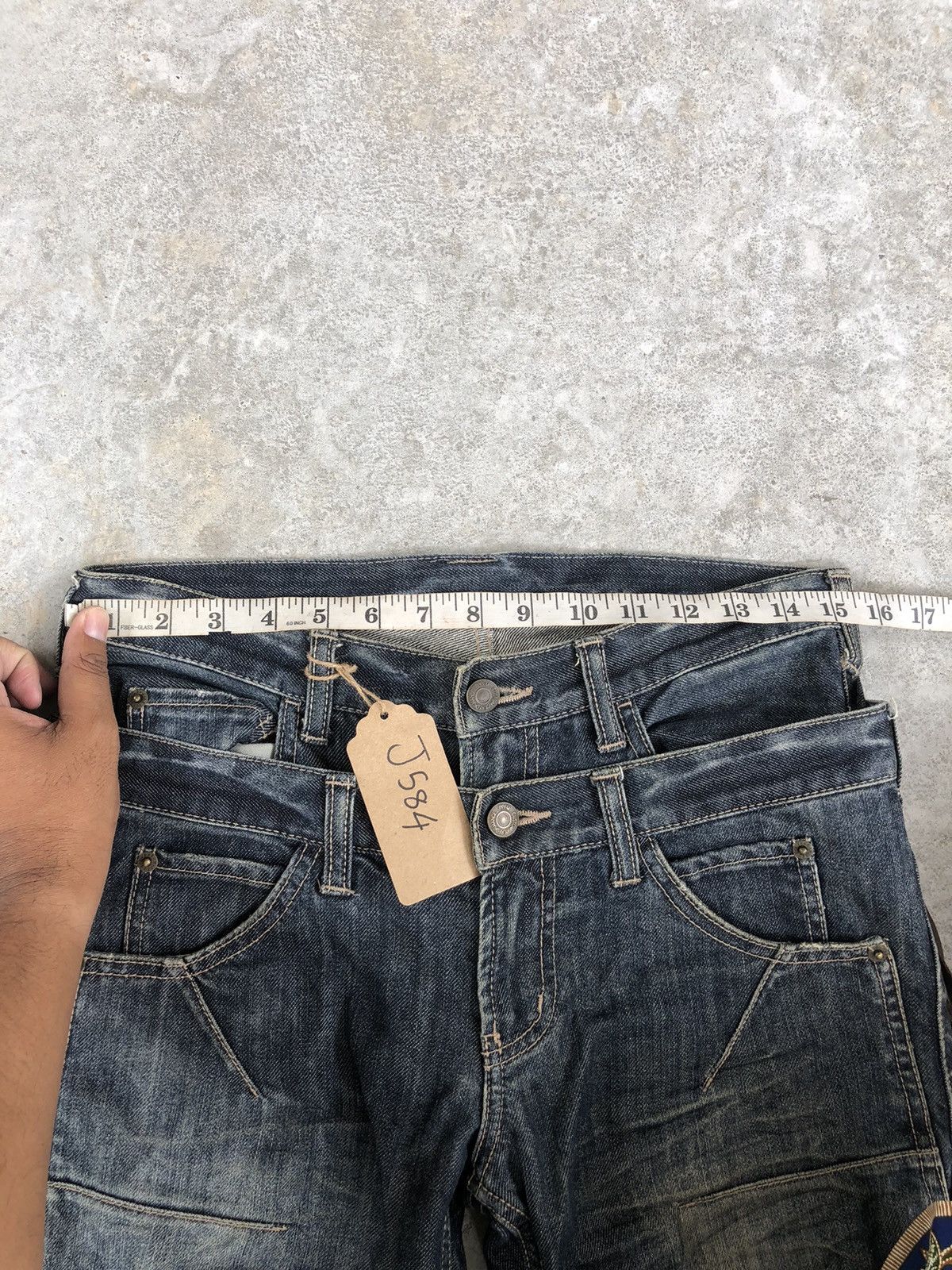 Japanese PPFM Double Waist Distressed Jeans