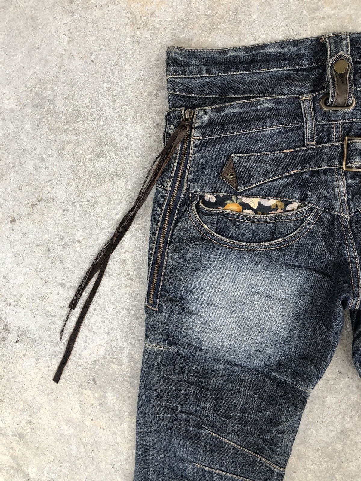 Japanese PPFM Double Waist Distressed Jeans