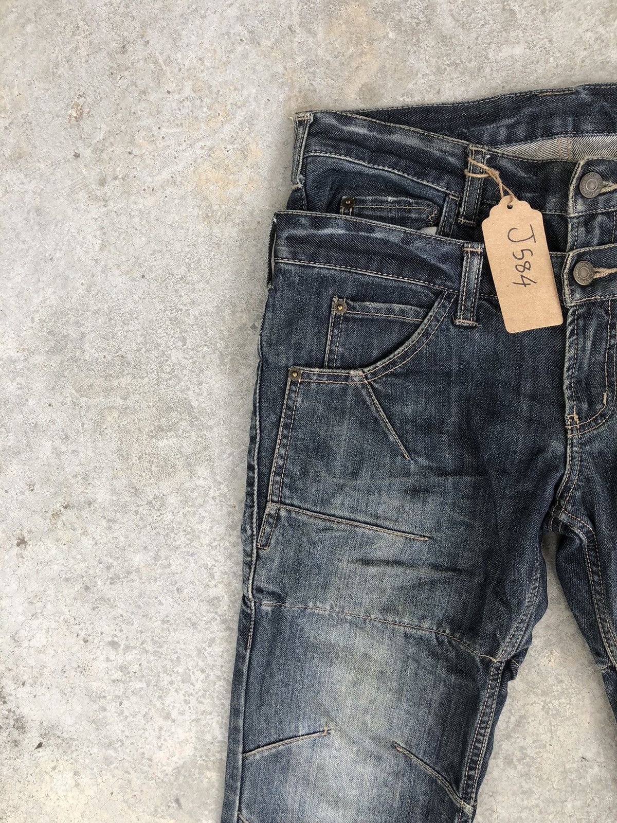 Japanese PPFM Double Waist Distressed Jeans