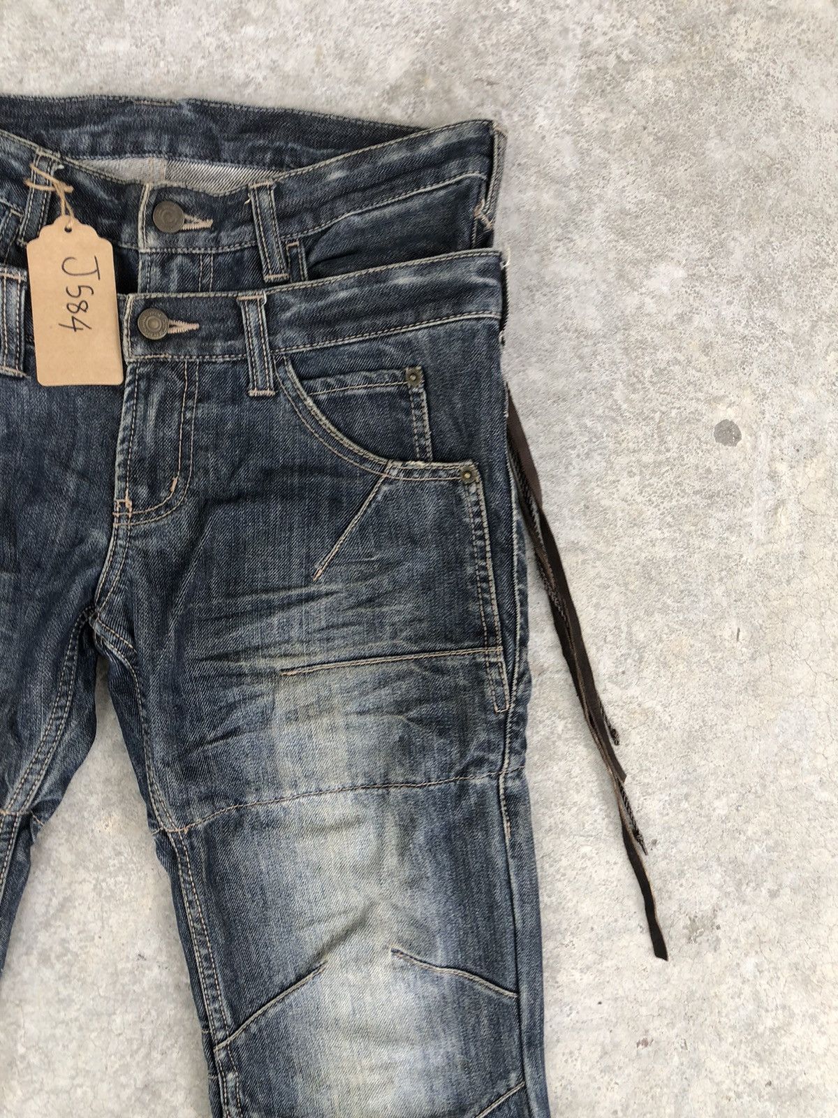 Japanese PPFM Double Waist Distressed Jeans