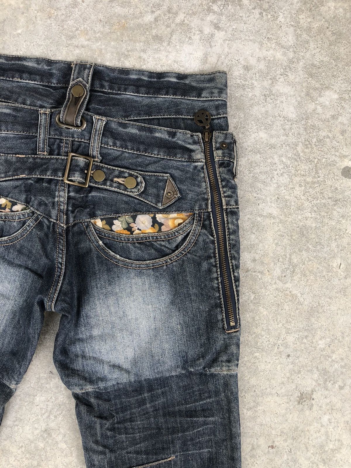 Japanese PPFM Double Waist Distressed Jeans