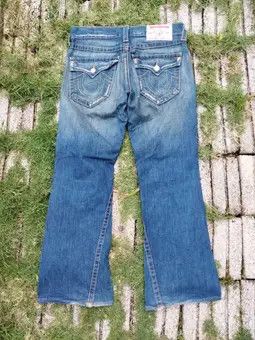 True Religion True Religion Joey Distressed Flare Jeans - Size 31 Size US 31 - 23 Thumbnail