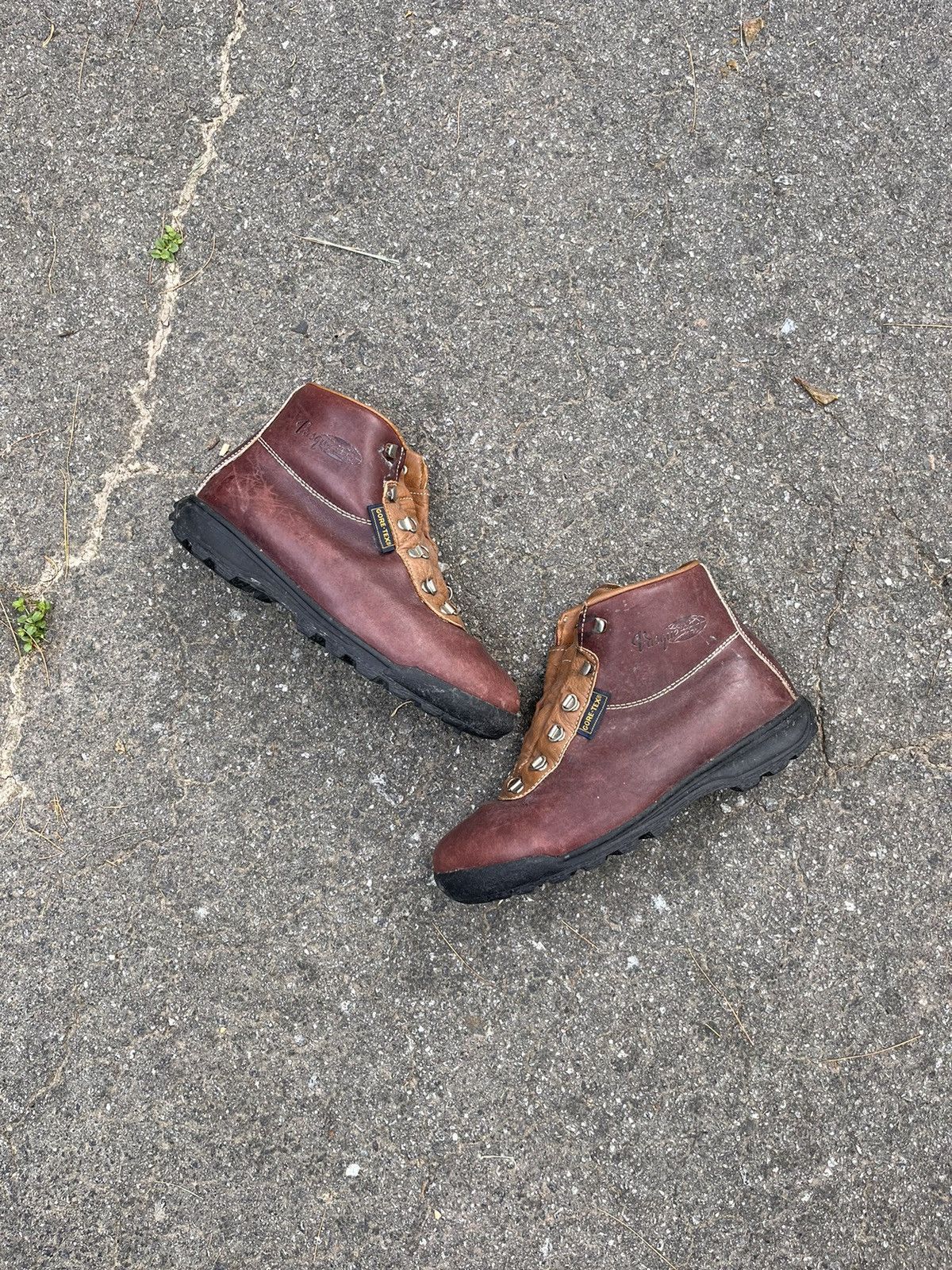 Vintage 1970 Vasque Brown Tan Skywalk Gortex Hiking Montanieer Boots Grailed
