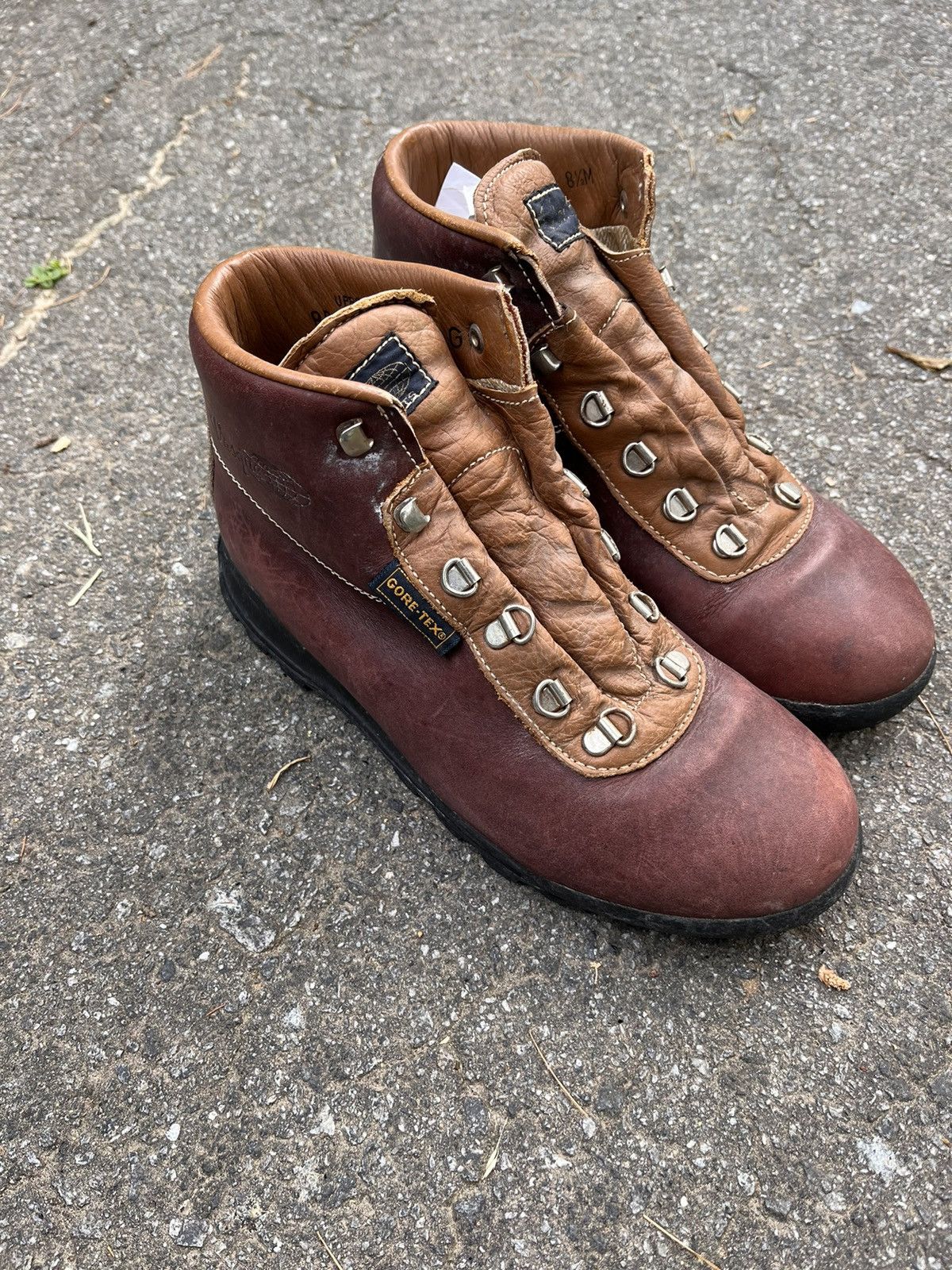 ?Vintage Brown Leather GOR-TEX Hiking Boots VINTAGE 80s 90s BROWN Leather TECNICA Sturdy Hiking Lace up  main image 4