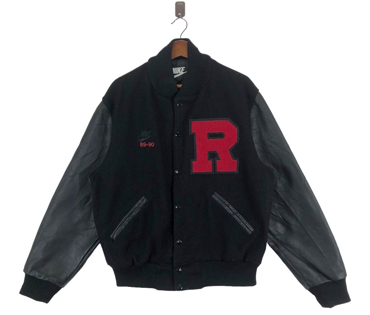 Nike × Varsity Jacket × Vintage 90s Nike Varsity Leather