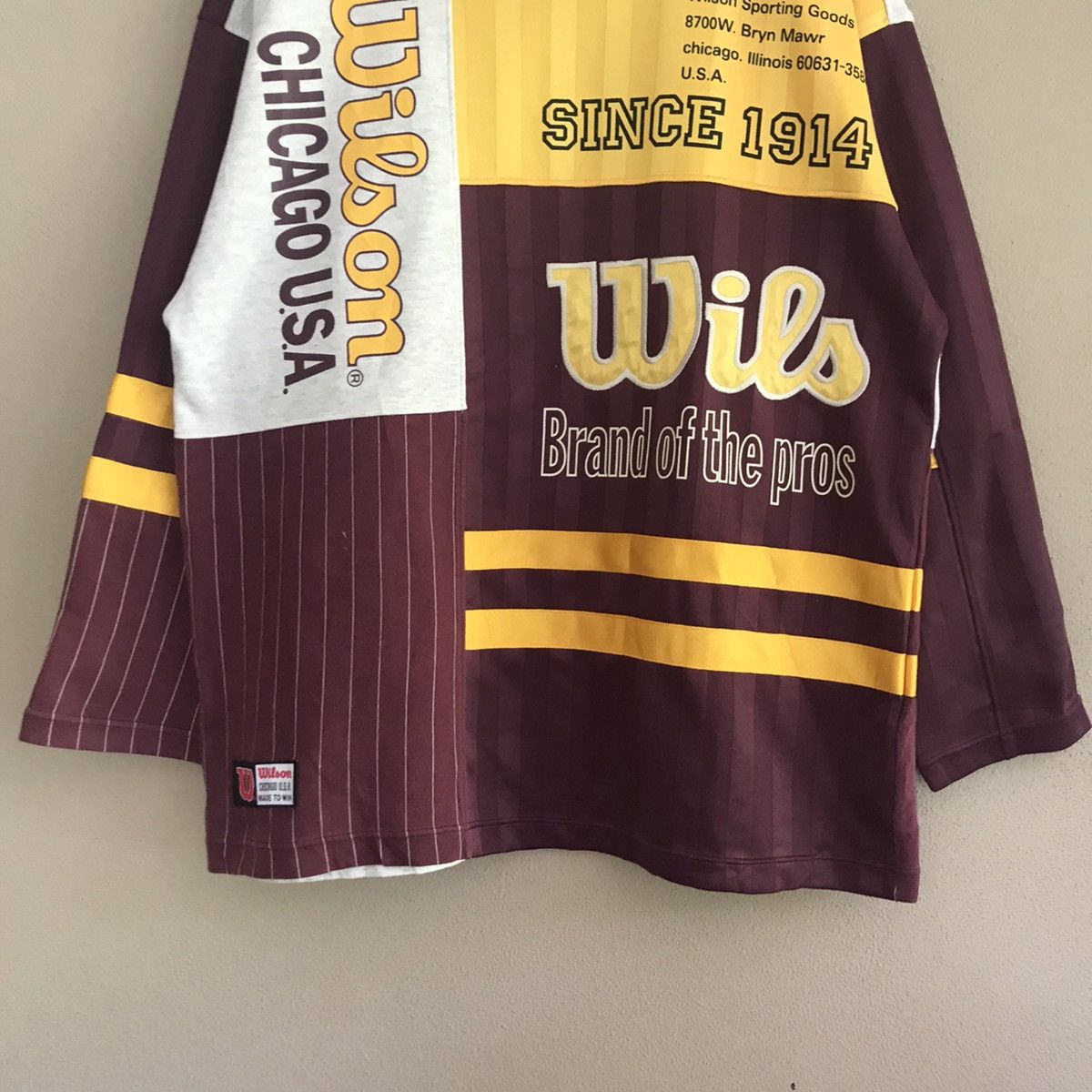 Vintage Wilson Chicago Usa long sleeve shirt/jersey Size US L / EU 52-54 / 3 - 5 Thumbnail