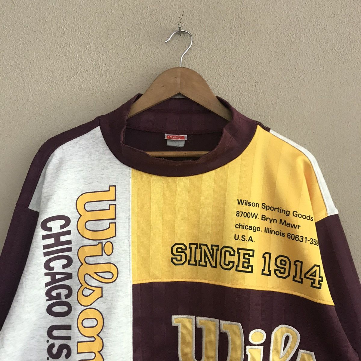 Vintage Wilson Chicago Usa long sleeve shirt/jersey Size US L / EU 52-54 / 3 - 4 Thumbnail