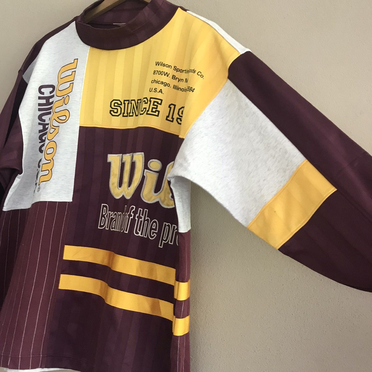 Vintage Wilson Chicago Usa long sleeve shirt/jersey Size US L / EU 52-54 / 3 - 3 Thumbnail