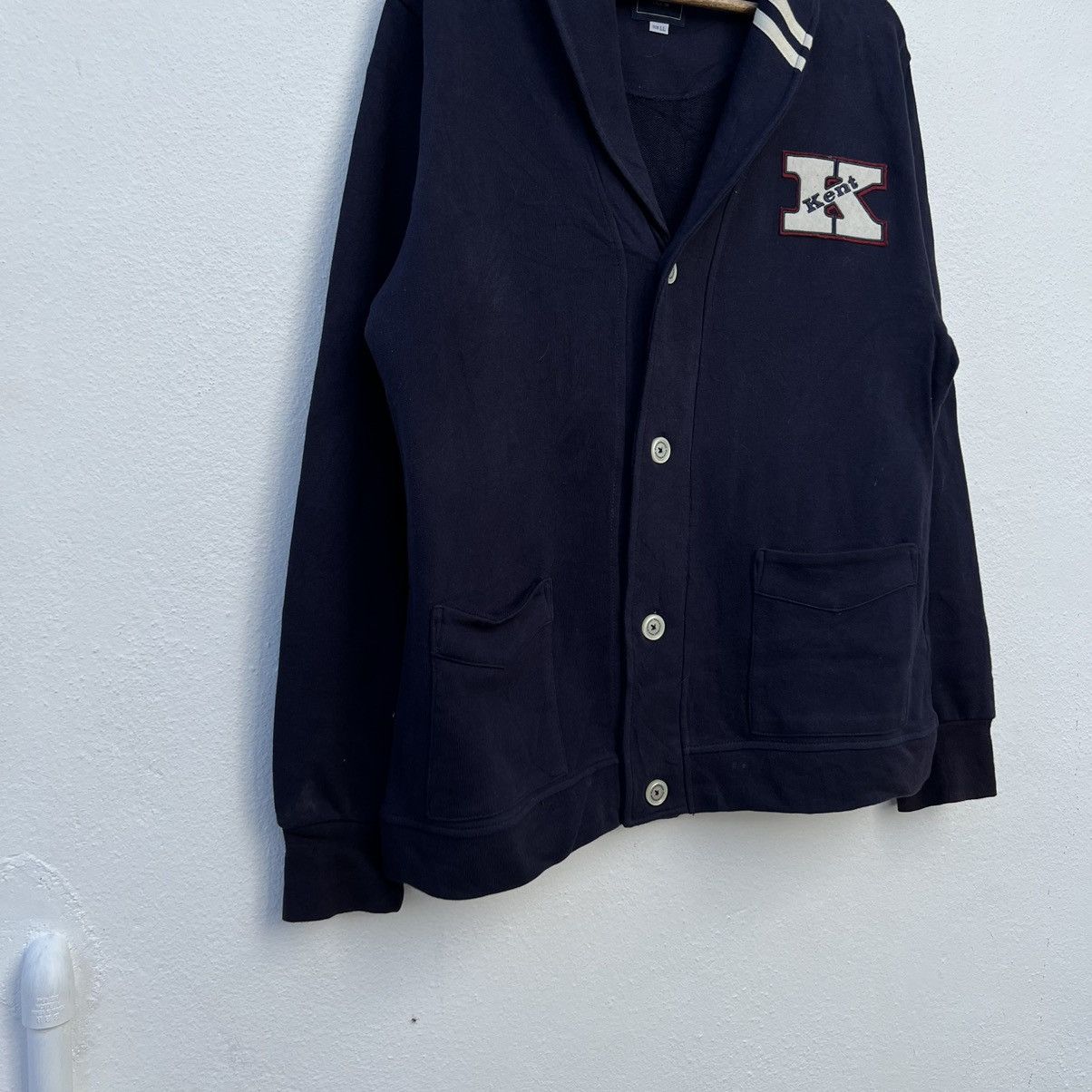 Japanese Brand VINTAGE KENT IN TRADITIONAL CARDIGAN BIG LOGO Size US L / EU 52-54 / 3 - 4 Thumbnail