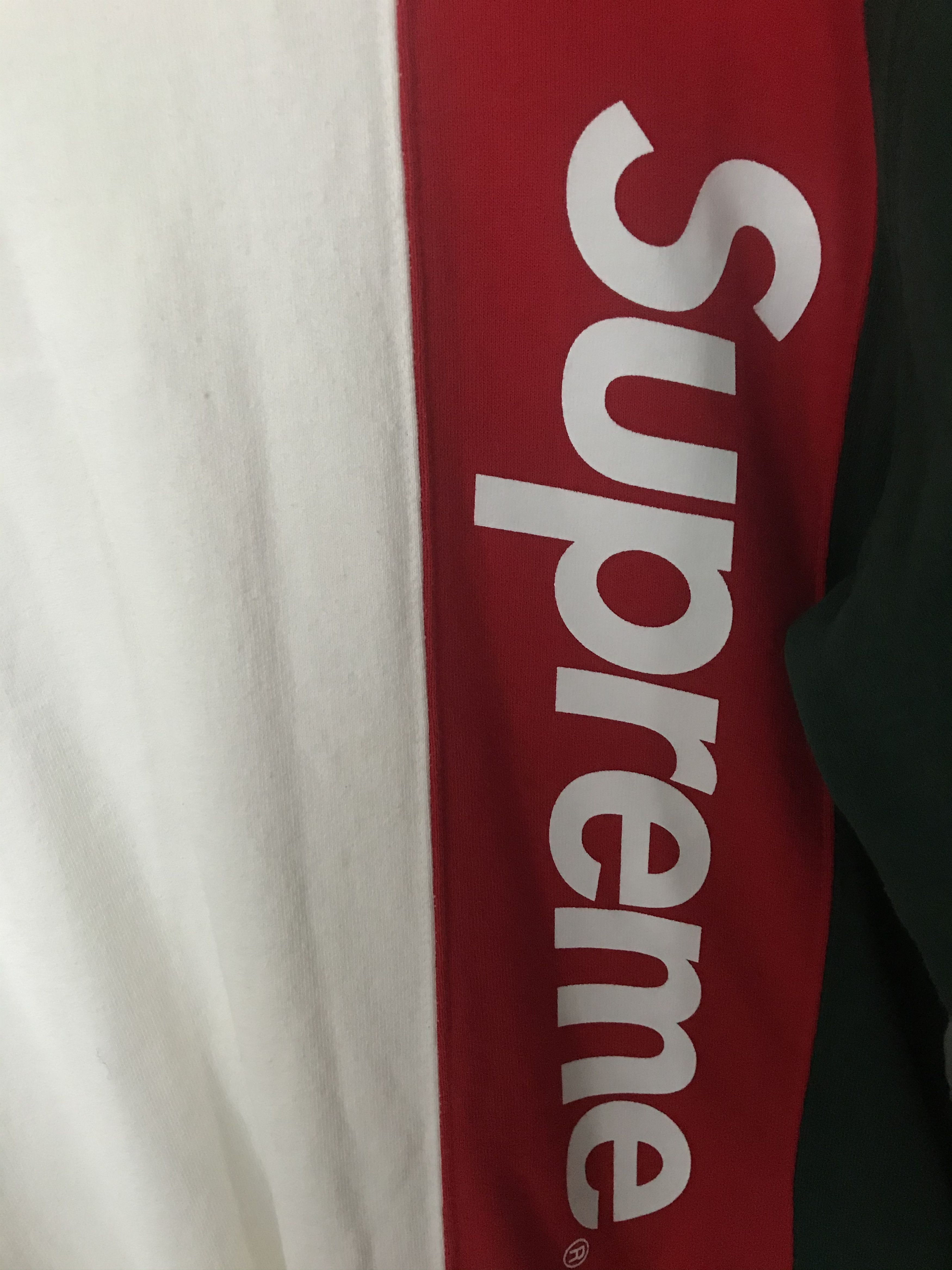 Supreme SS16 Supreme Panelled Tricolor Logo Crewneck Size US L / EU 52-54 / 3 - 6 Thumbnail