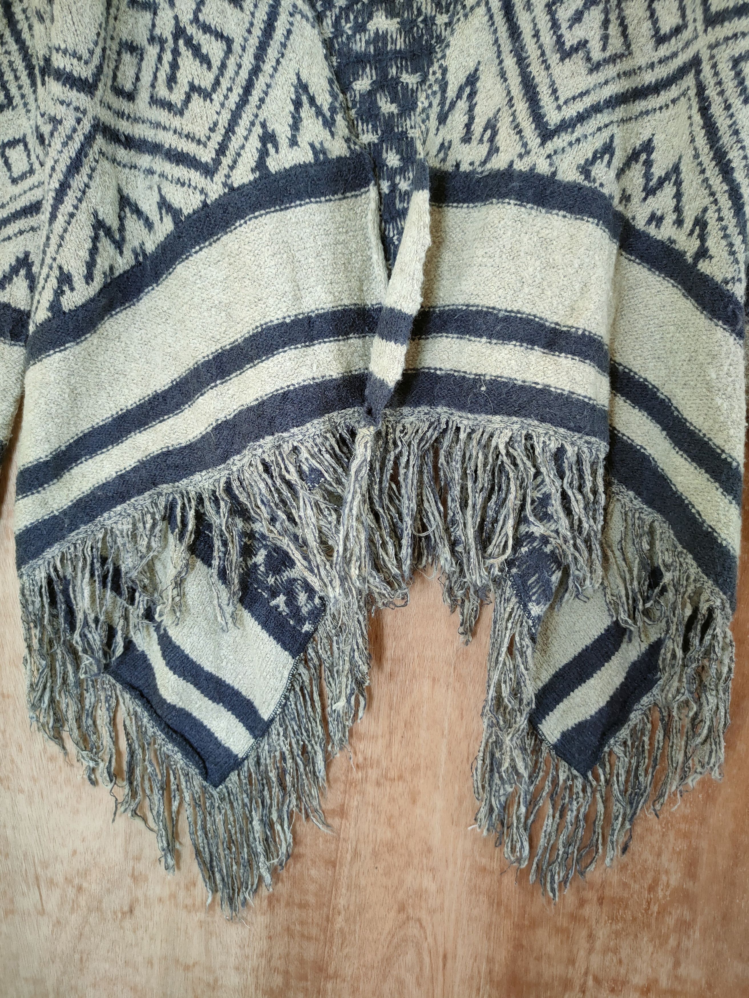 Japanese Brand DL Japan Mohair cardigan knitwear motif art tribal #46-433 Size US M / EU 48-50 / 2 - 4 Thumbnail