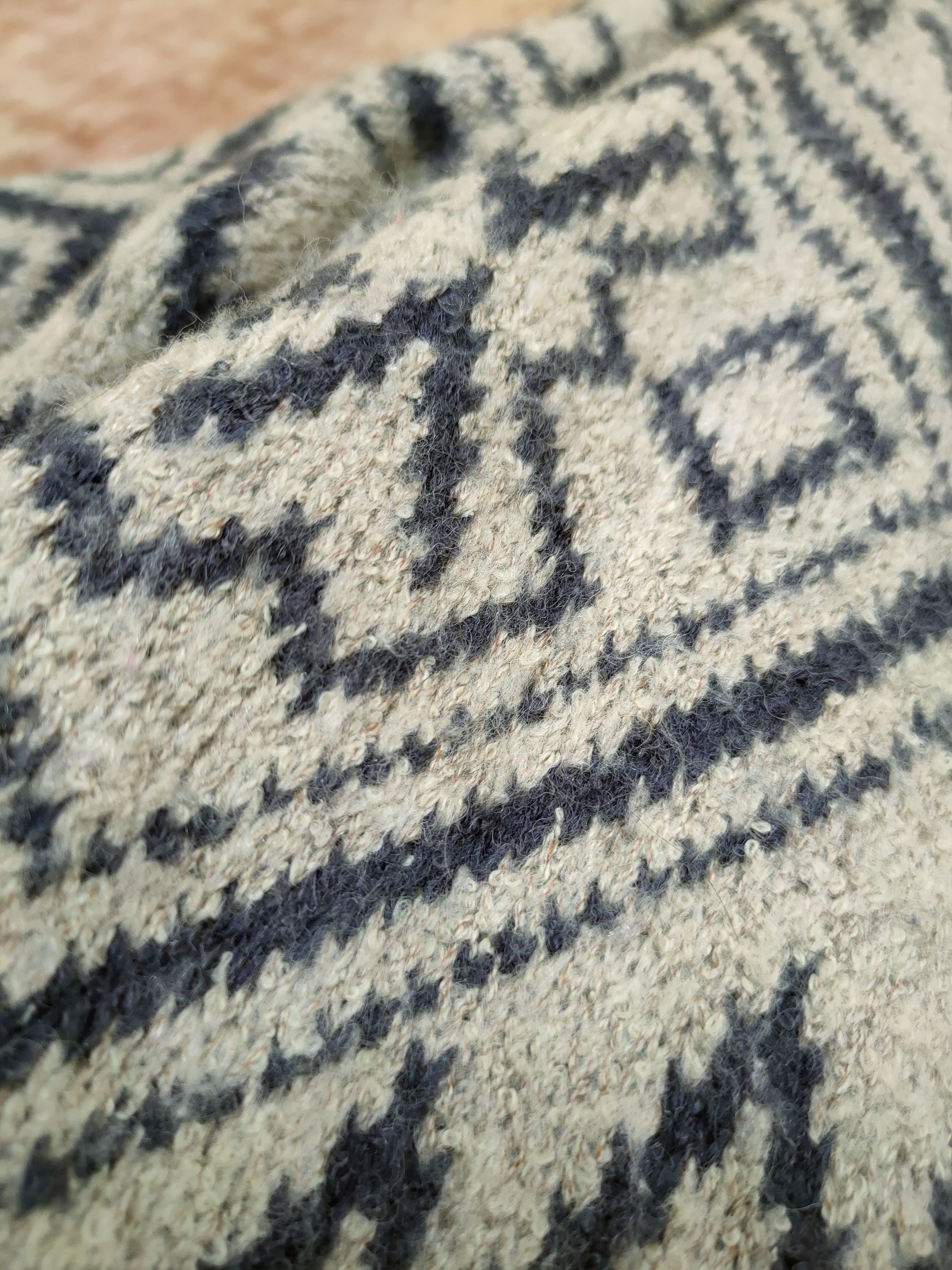 Japanese Brand DL Japan Mohair cardigan knitwear motif art tribal #46-433 Size US M / EU 48-50 / 2 - 7 Thumbnail