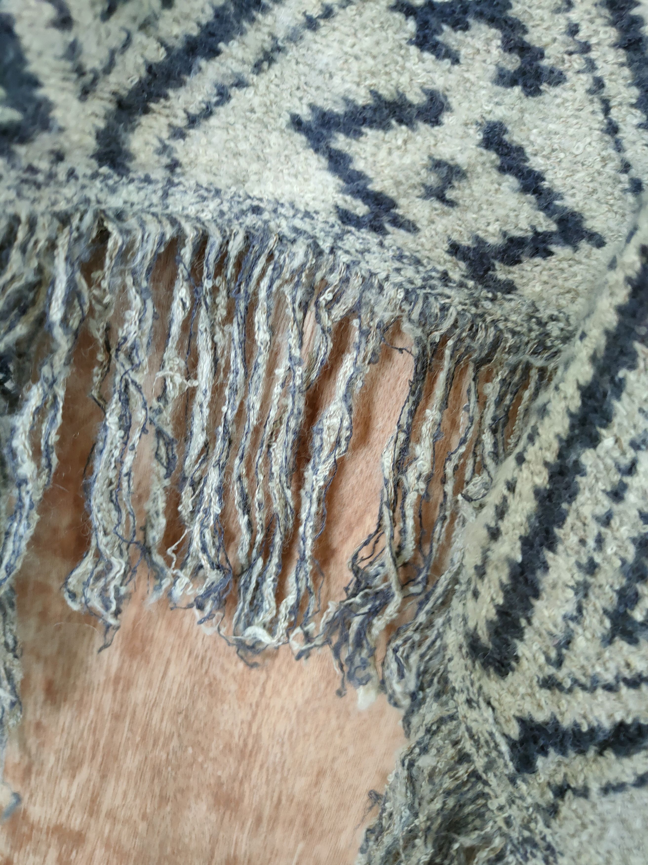 Japanese Brand DL Japan Mohair cardigan knitwear motif art tribal #46-433 Size US M / EU 48-50 / 2 - 14 Thumbnail