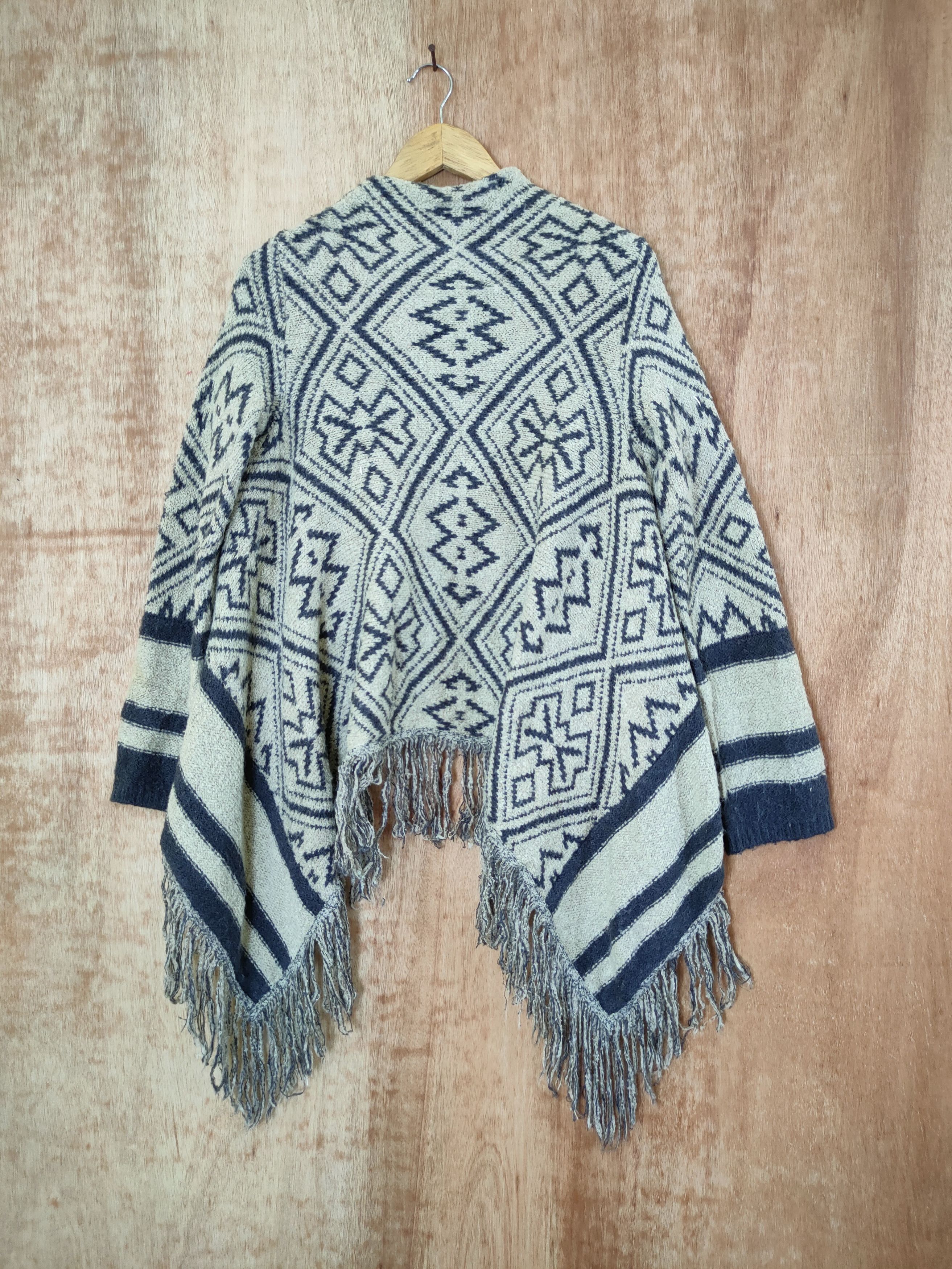 Japanese Brand DL Japan Mohair cardigan knitwear motif art tribal #46-433 Size US M / EU 48-50 / 2 - 9 Thumbnail