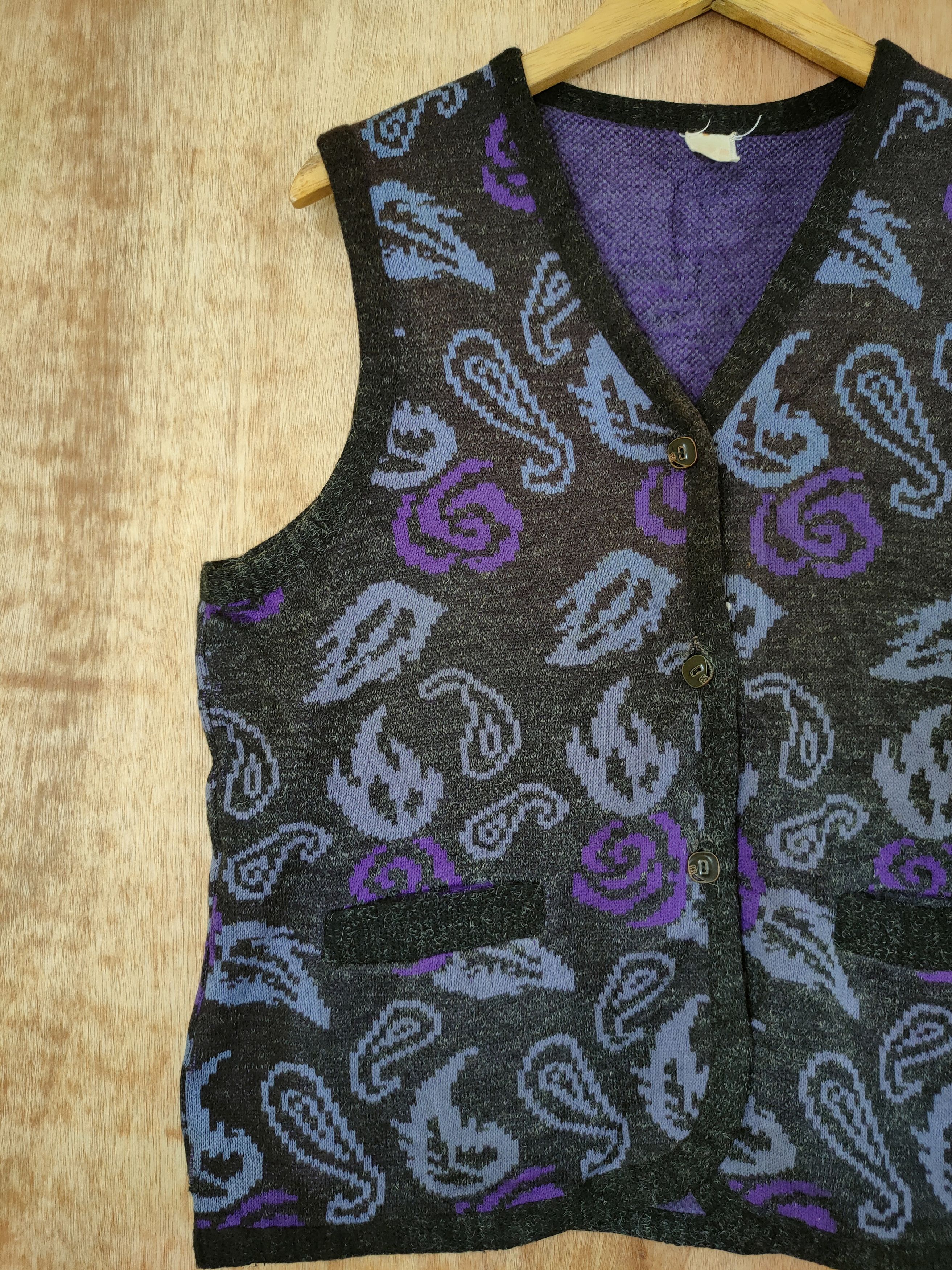 Vintage DL Japan art vintage vest mohair fur #46-684 Size US M / EU 48-50 / 2 - 2 Thumbnail