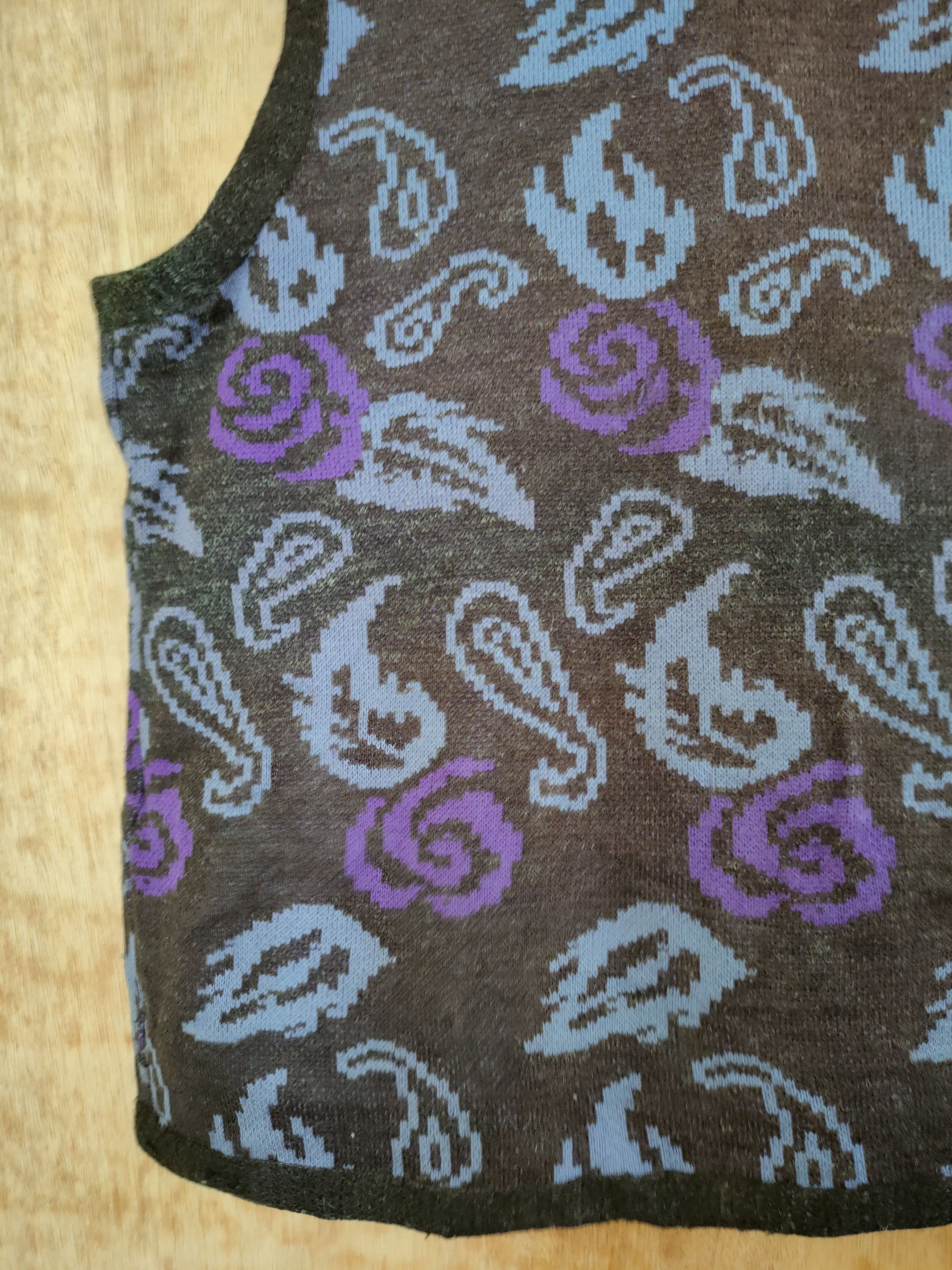 Vintage DL Japan art vintage vest mohair fur #46-684 Size US M / EU 48-50 / 2 - 8 Thumbnail