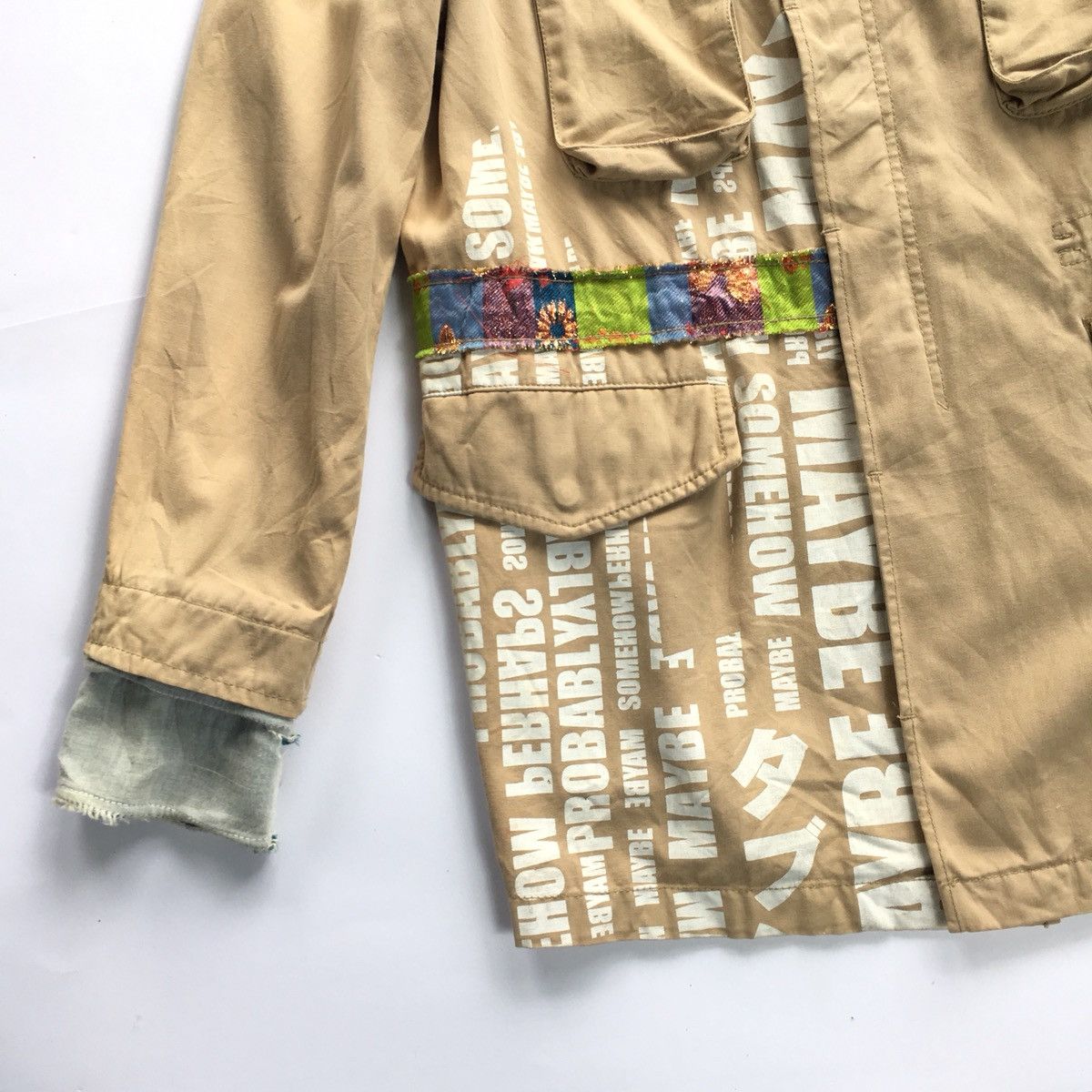 Japanese Brand Rare! PPFM Patchwork Parachute M65 Overprint Multi Jacket Size US L / EU 52-54 / 3 - 4 Thumbnail