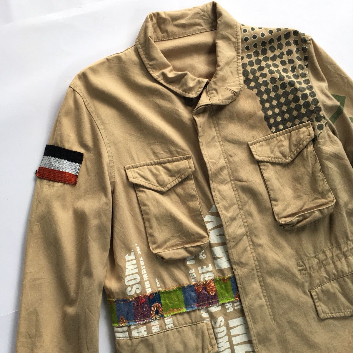 Japanese Brand Rare! PPFM Patchwork Parachute M65 Overprint Multi Jacket Size US L / EU 52-54 / 3 - 3 Thumbnail