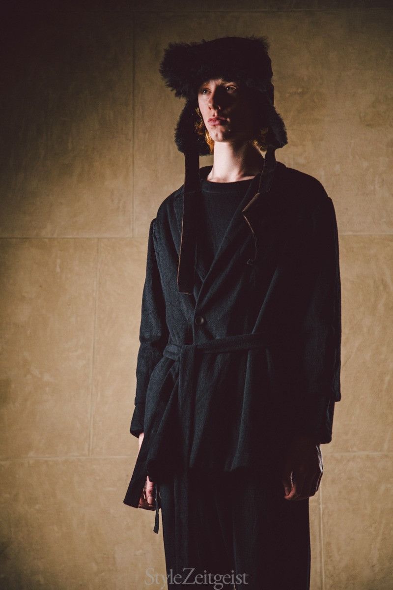 image of Geoffrey B Small Doj24: Yak Kimono Coat in Black, Men's (Size Medium)