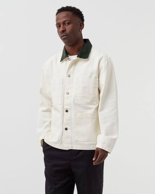 Stussy cord collar chore jacket Size US XL / EU 56 / 4 - 2 Thumbnail