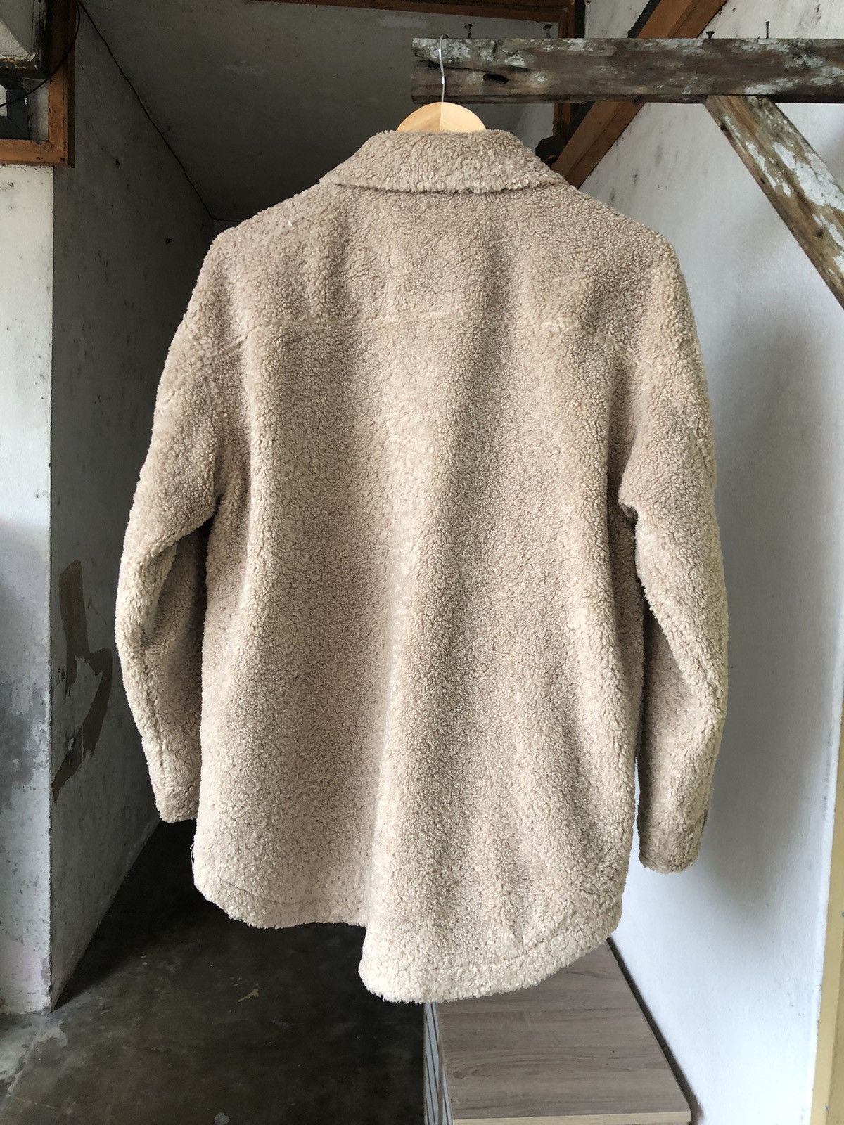 Rare❗️Vintage GU Deep Pile Fleece Button Up Shirt/Jacket