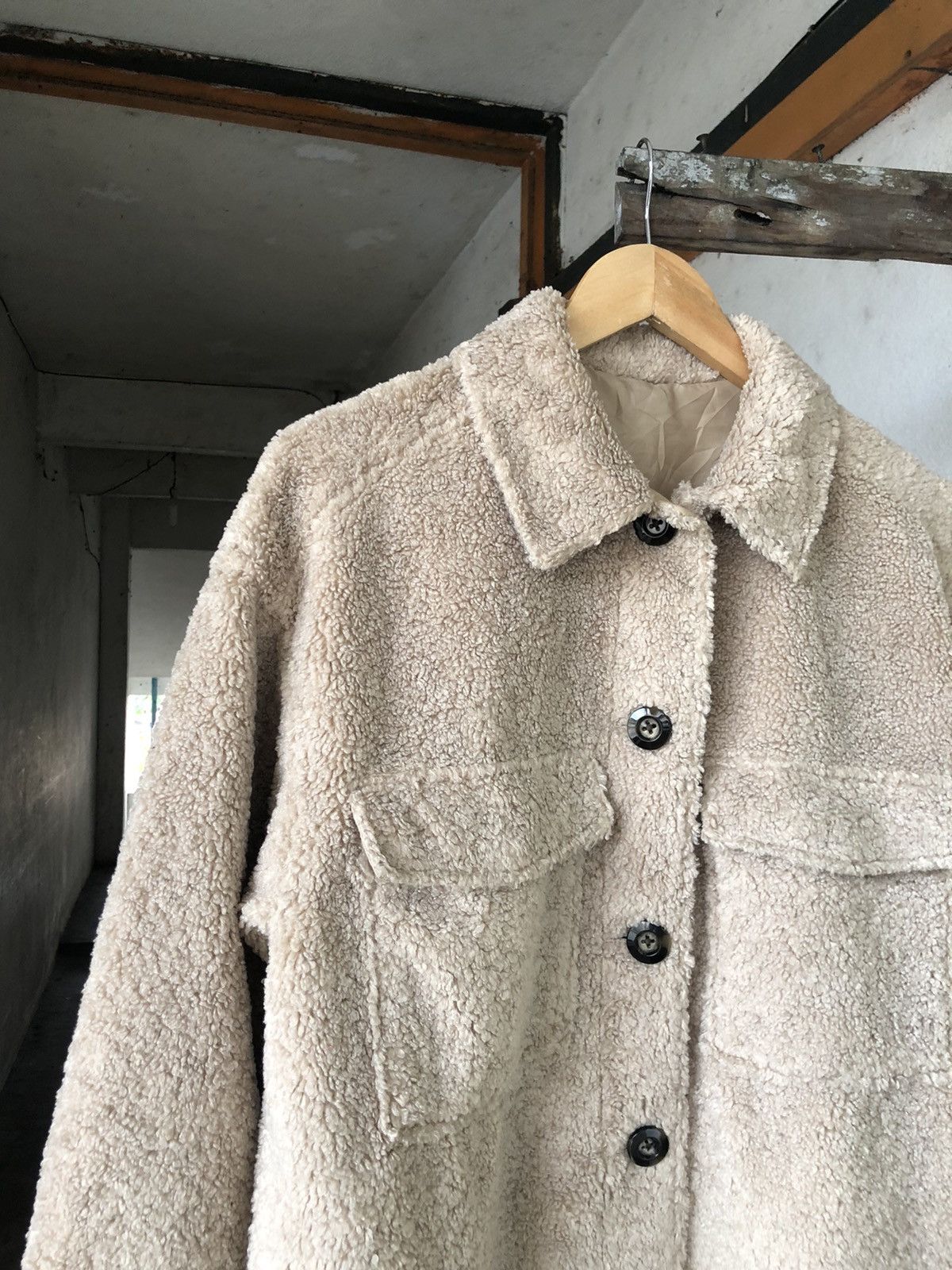 Rare❗️Vintage GU Deep Pile Fleece Button Up Shirt/Jacket