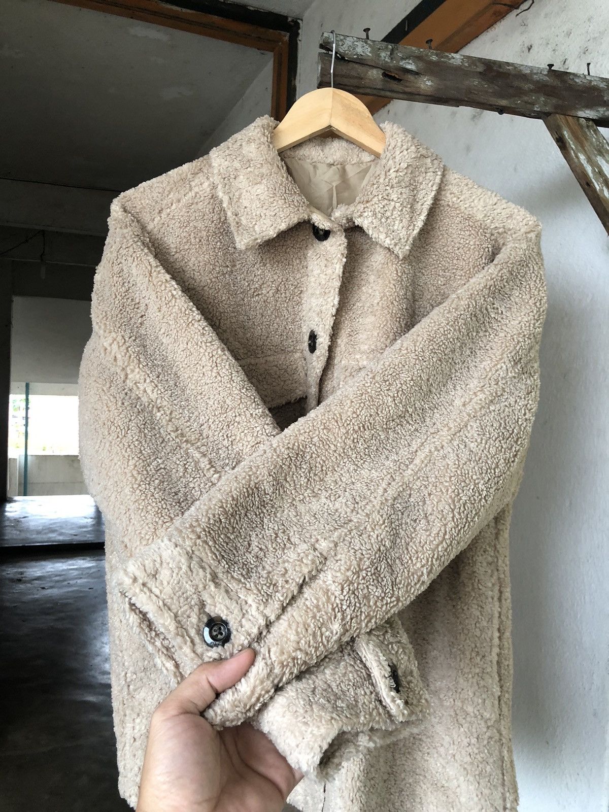 Rare❗️Vintage GU Deep Pile Fleece Button Up Shirt/Jacket