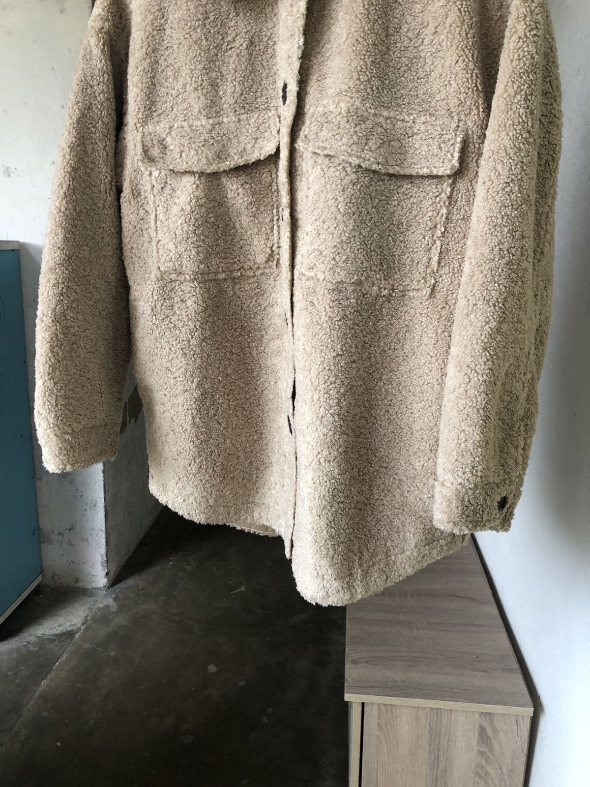 Rare❗️Vintage GU Deep Pile Fleece Button Up Shirt/Jacket