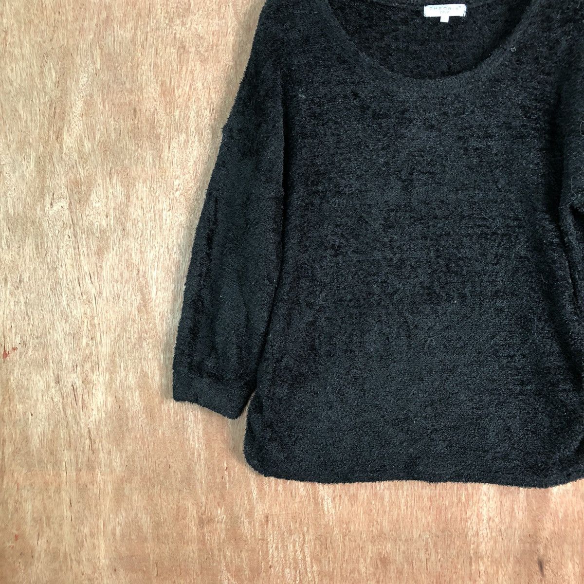 Japanese Brand The Oria Black fleece Shag Shaggy Fur Mohair Knitwear #6574 Size L / US 10 / IT 46 - 2 Thumbnail