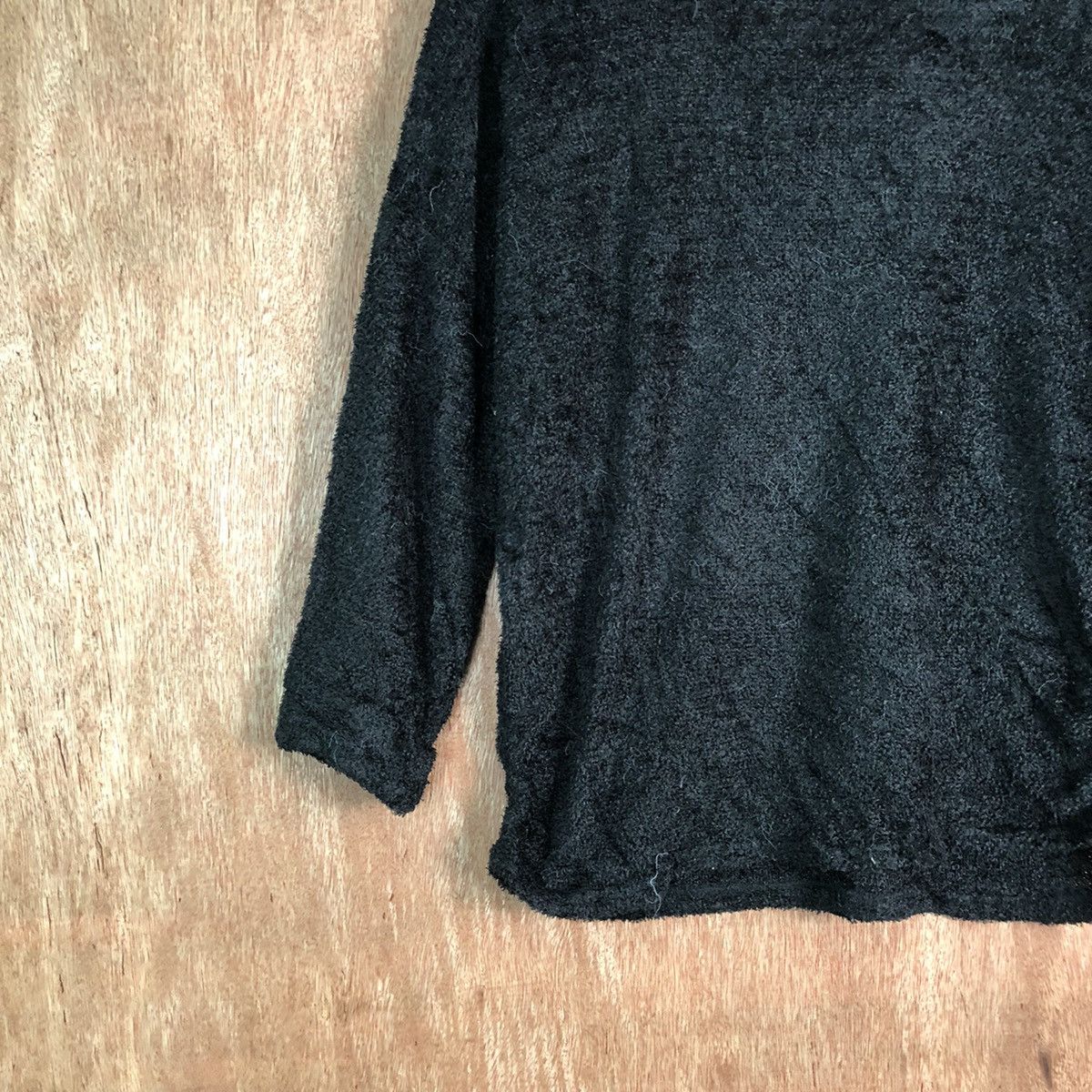 Japanese Brand The Oria Black fleece Shag Shaggy Fur Mohair Knitwear #6574 Size L / US 10 / IT 46 - 5 Thumbnail