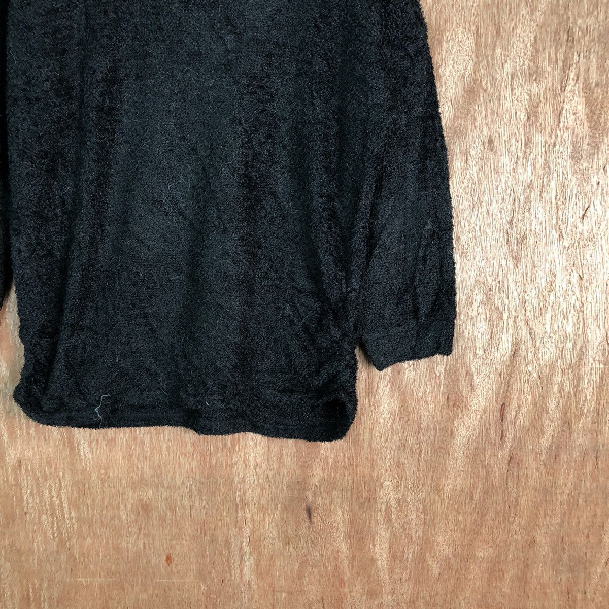 Japanese Brand The Oria Black fleece Shag Shaggy Fur Mohair Knitwear #6574 Size L / US 10 / IT 46 - 6 Thumbnail